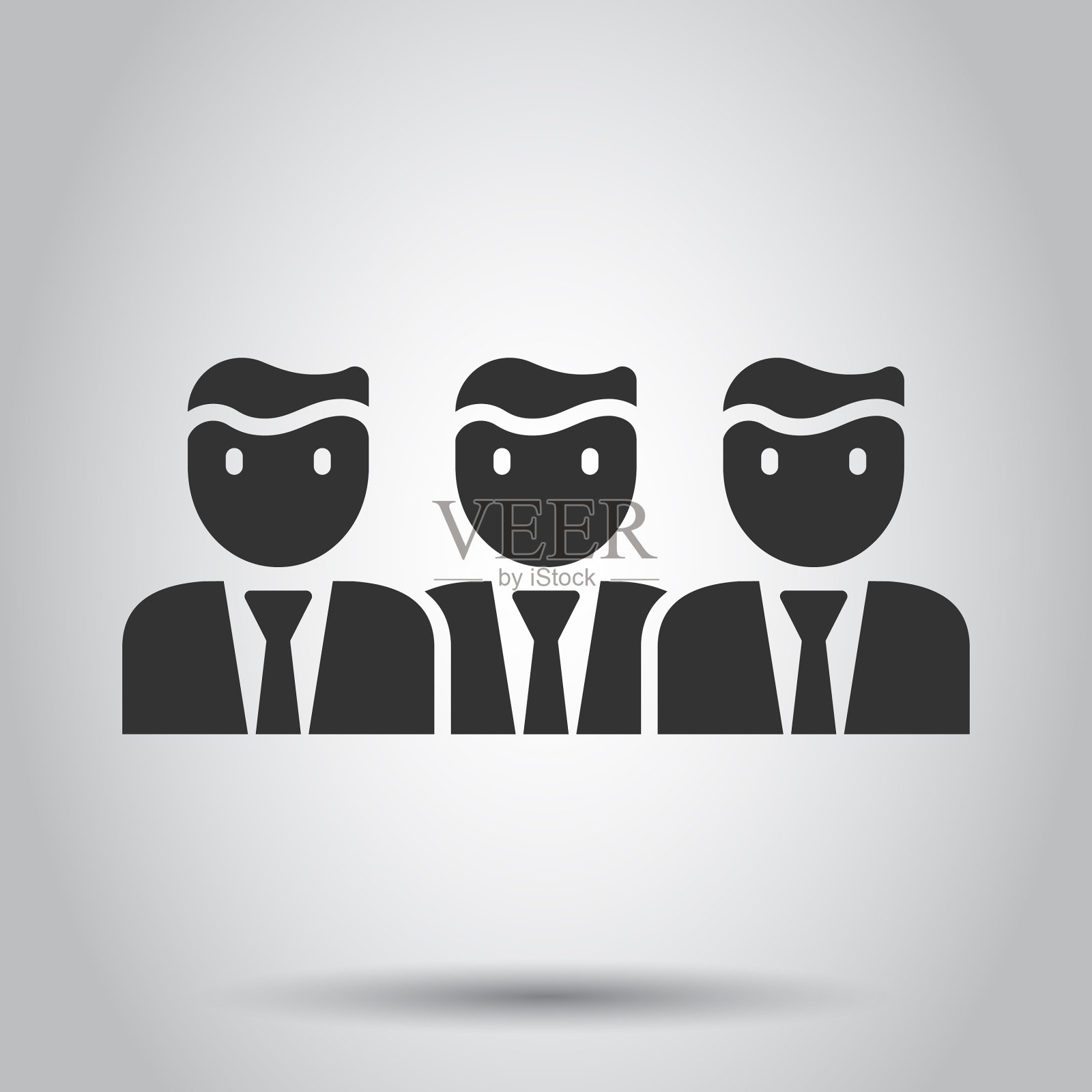 人沟通图标在平风格人上插画图片素材