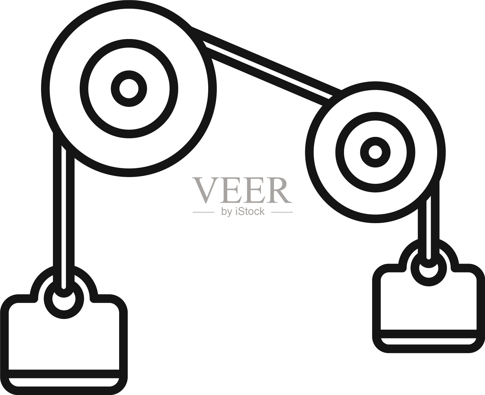 物理重量图标轮廓样式设计元素图片