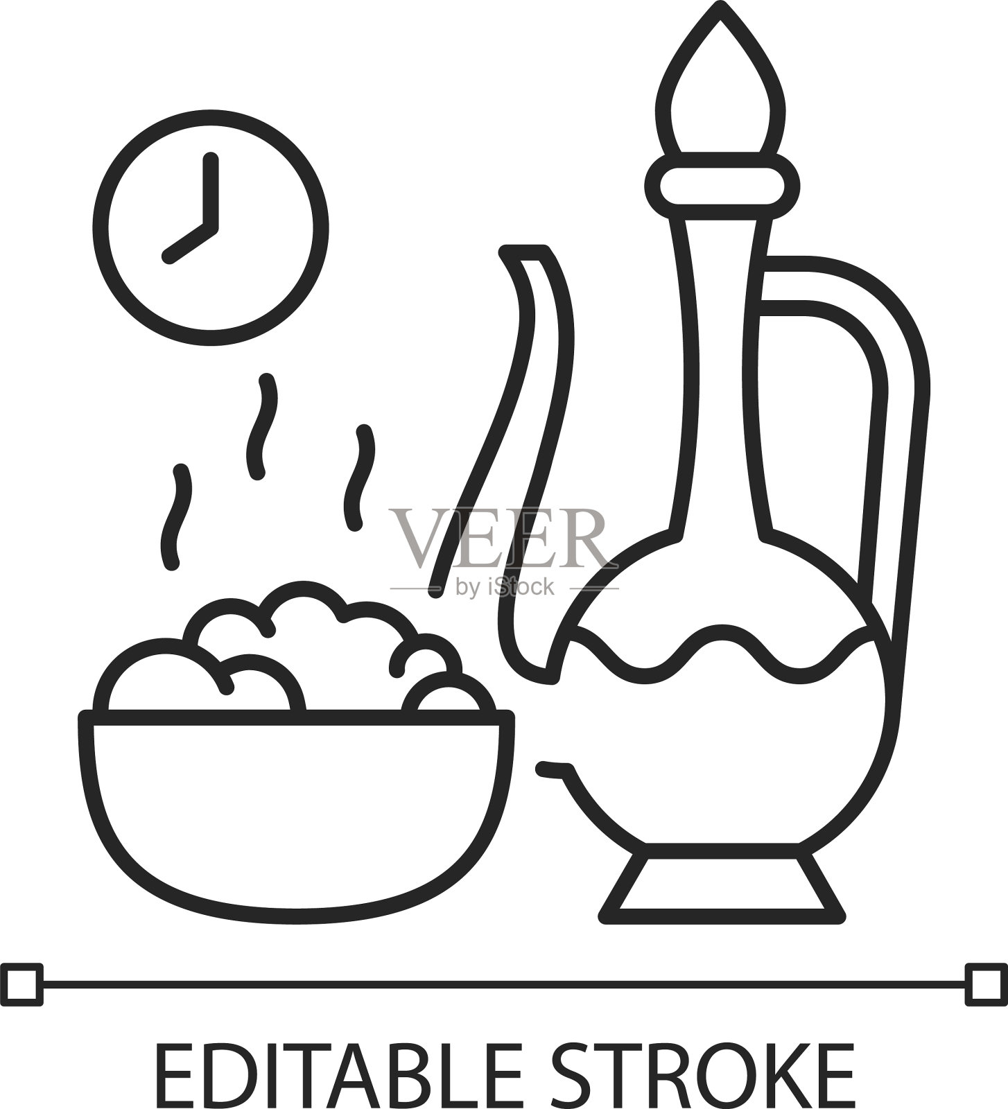 斋月线性图标插画图片素材