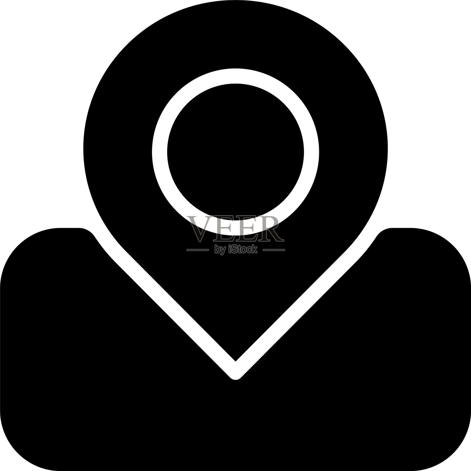 地图应用程序黑色字形图标图标素材