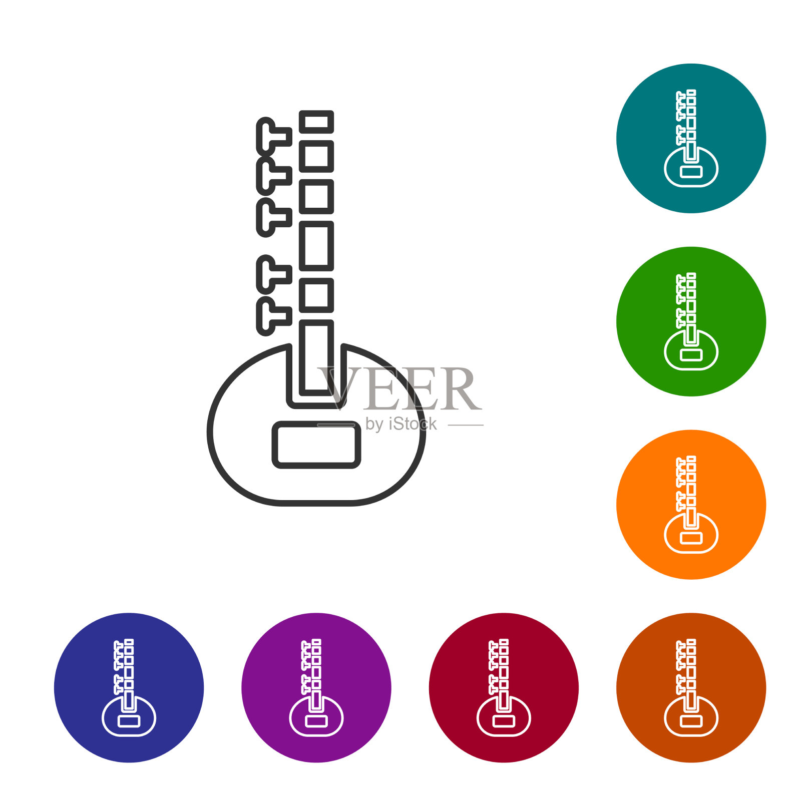 古典乐器锡塔尔黑线图标图标素材
