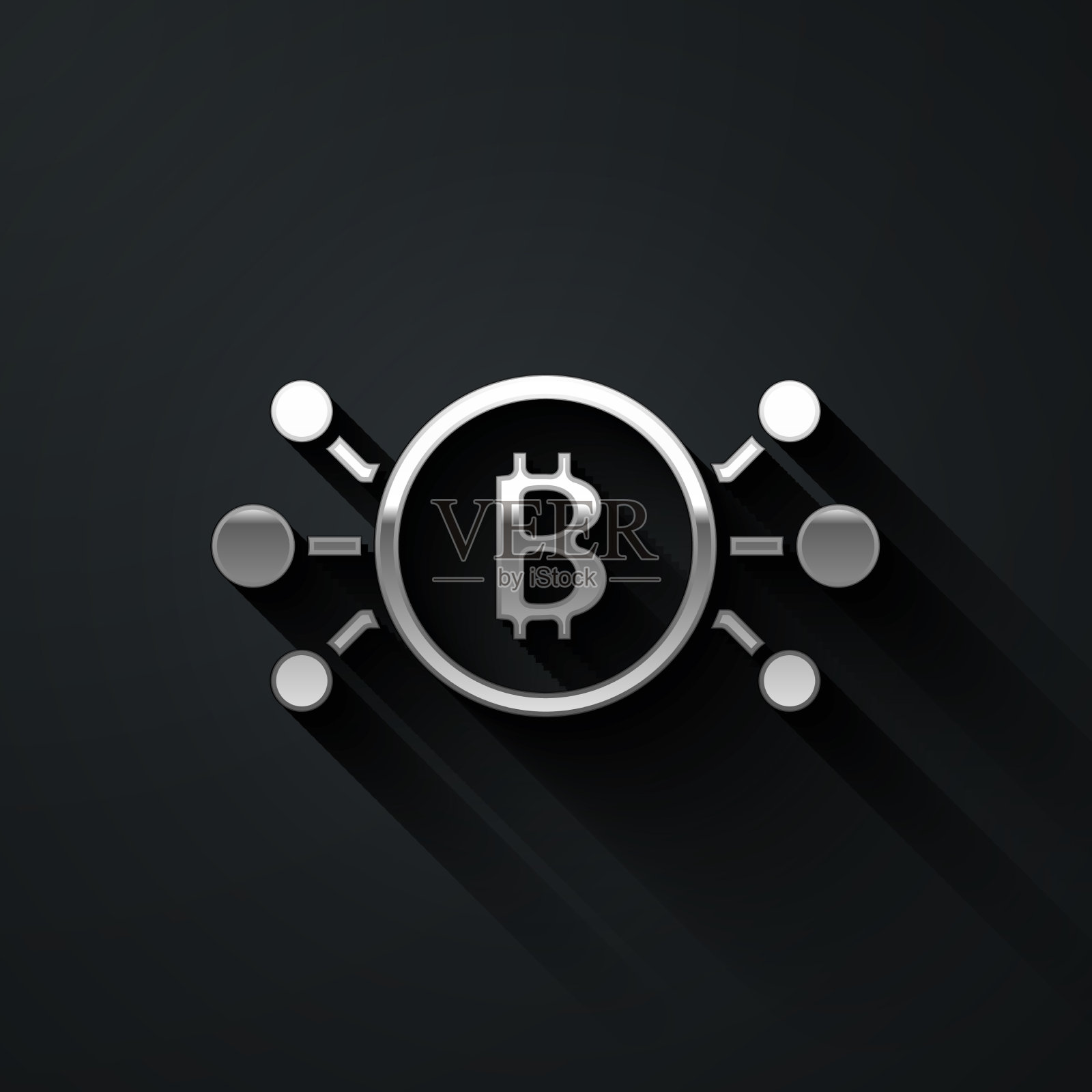 比特币在银圈里插画图片素材