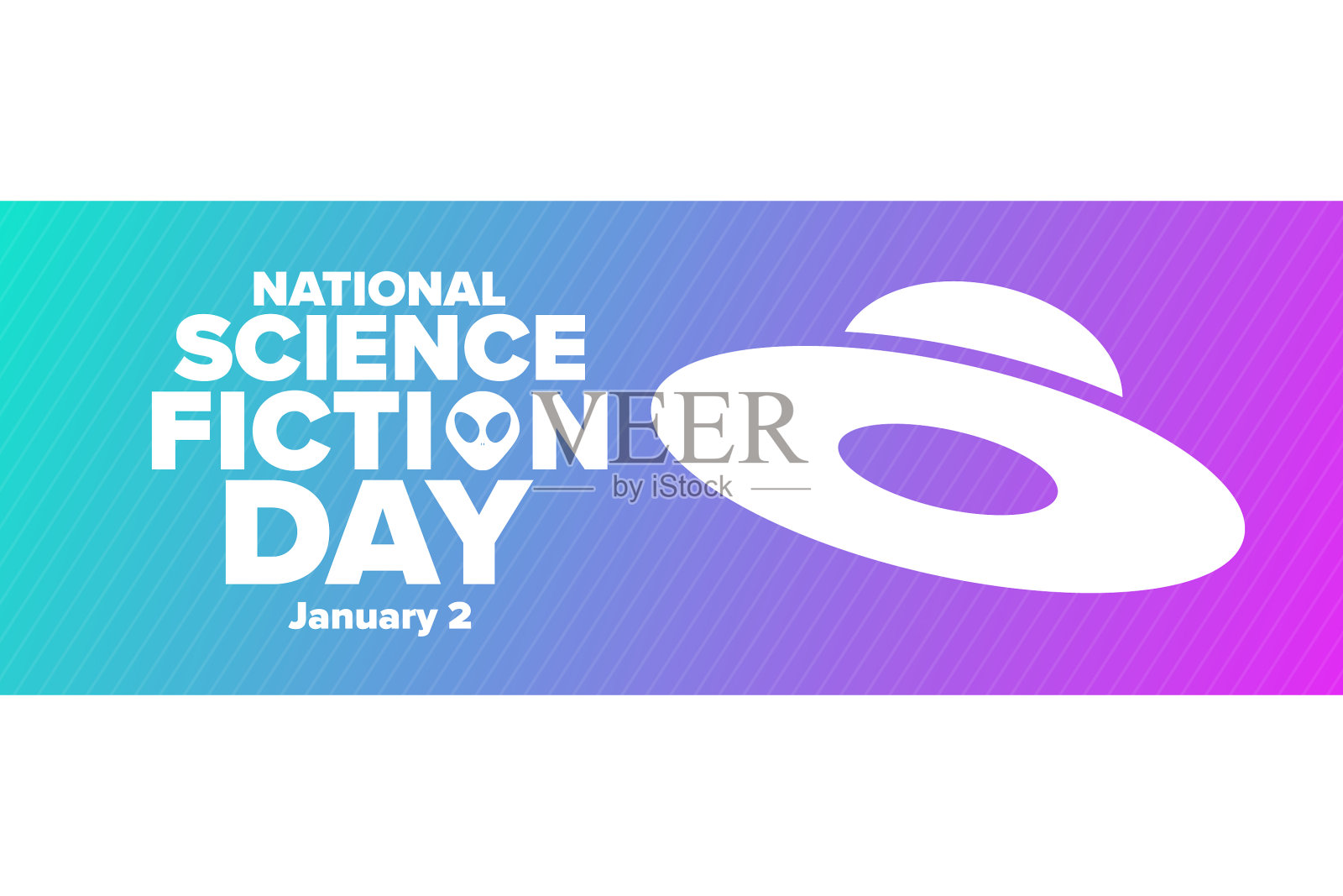 国家科幻日1月2日放假插画图片素材