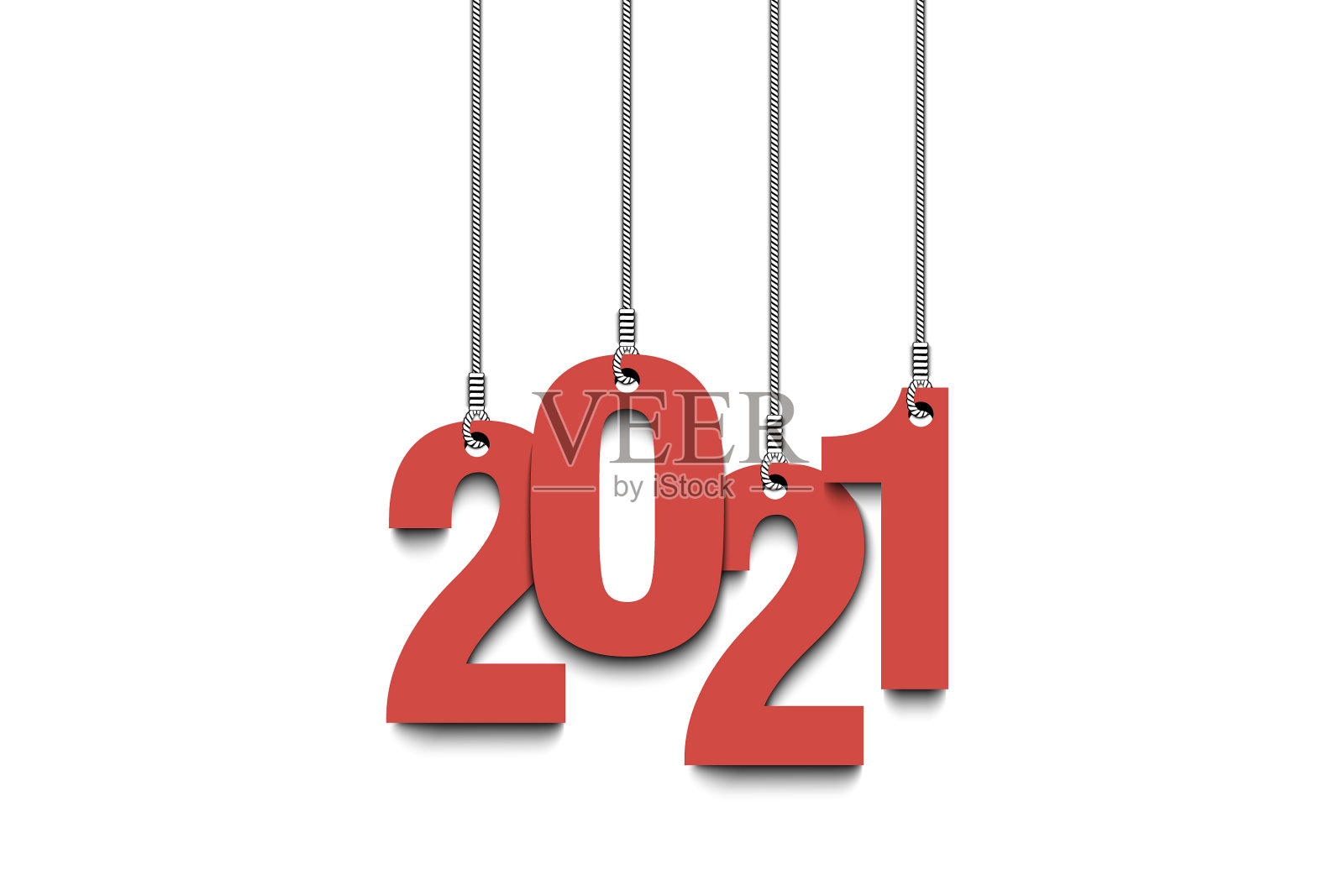 2021年新年号码悬在弦上设计元素图片
