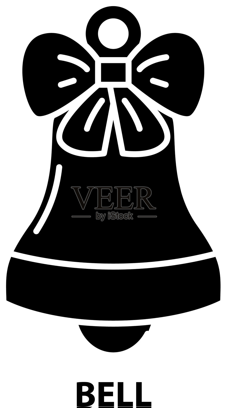 钟图标黑色标志，可编辑的笔触设计元素图片