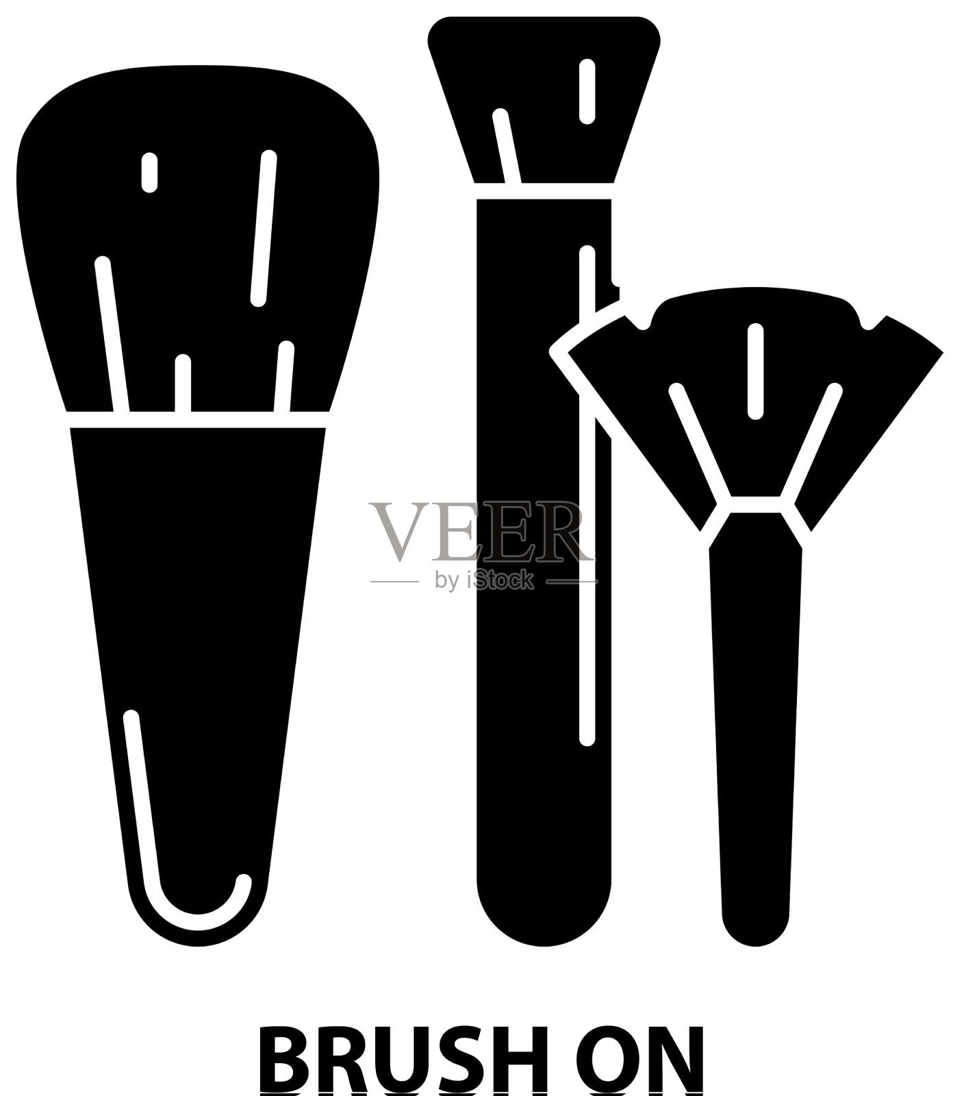 用可编辑的图标刷上黑色标志插画图片素材