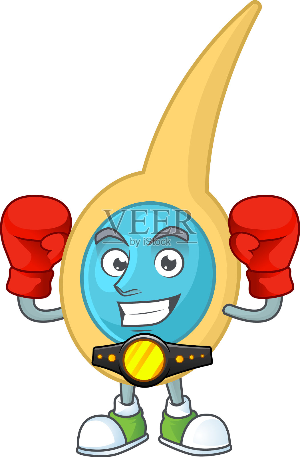 漫画中的破伤风梭菌拳击运动员设计元素图片