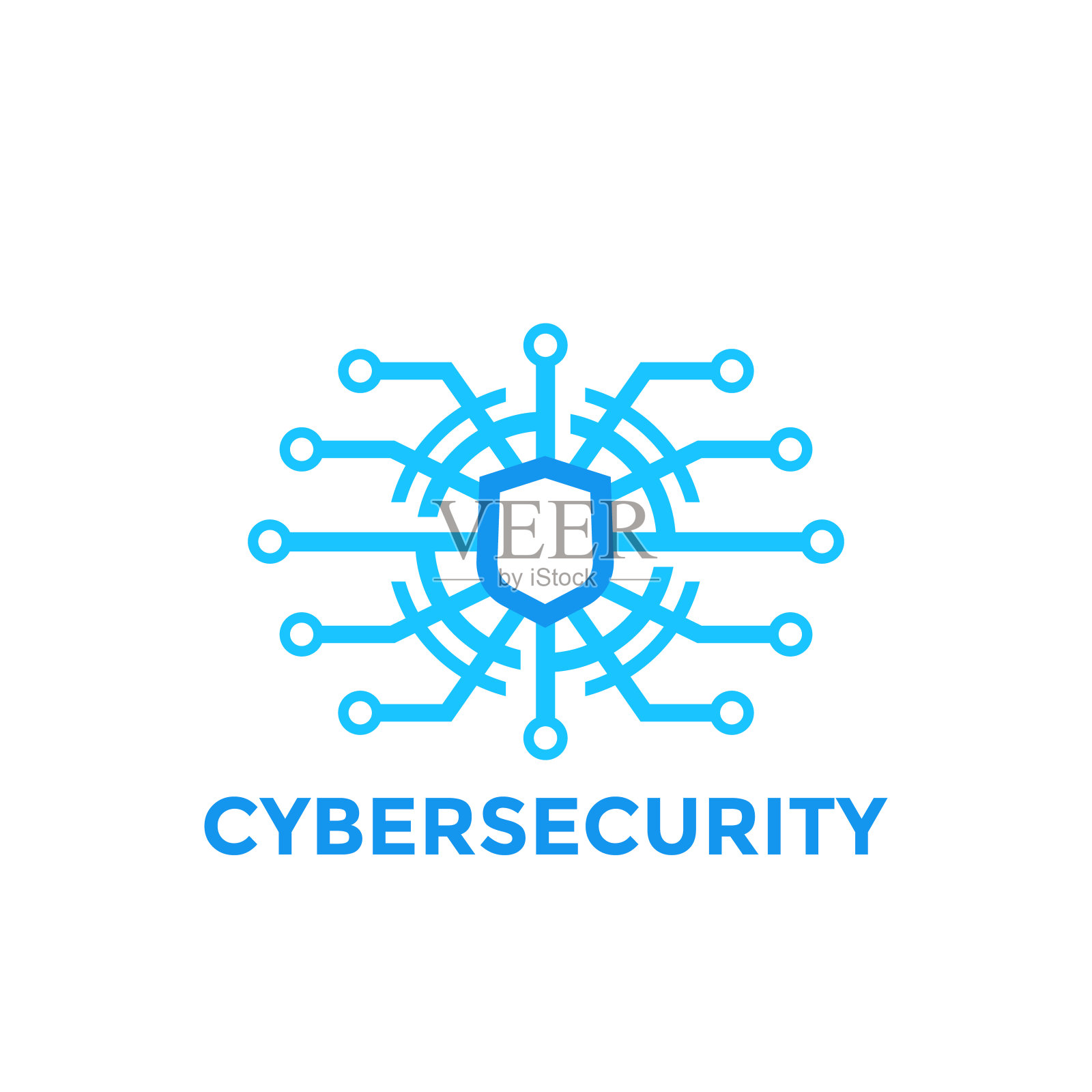 网络安全矢量标志模板插画图片素材