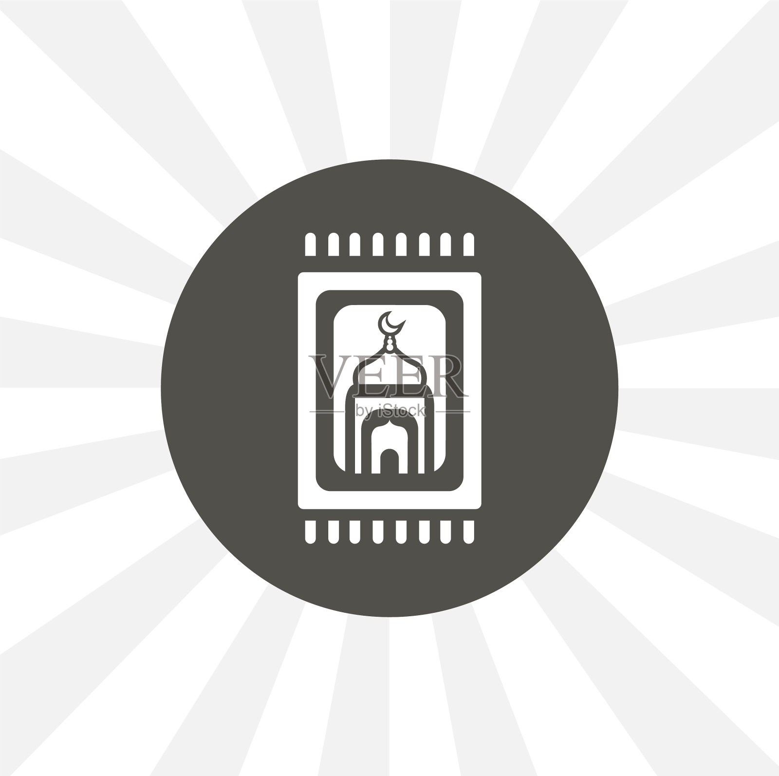 阿拉伯祈祷用的平垫子插画图片素材