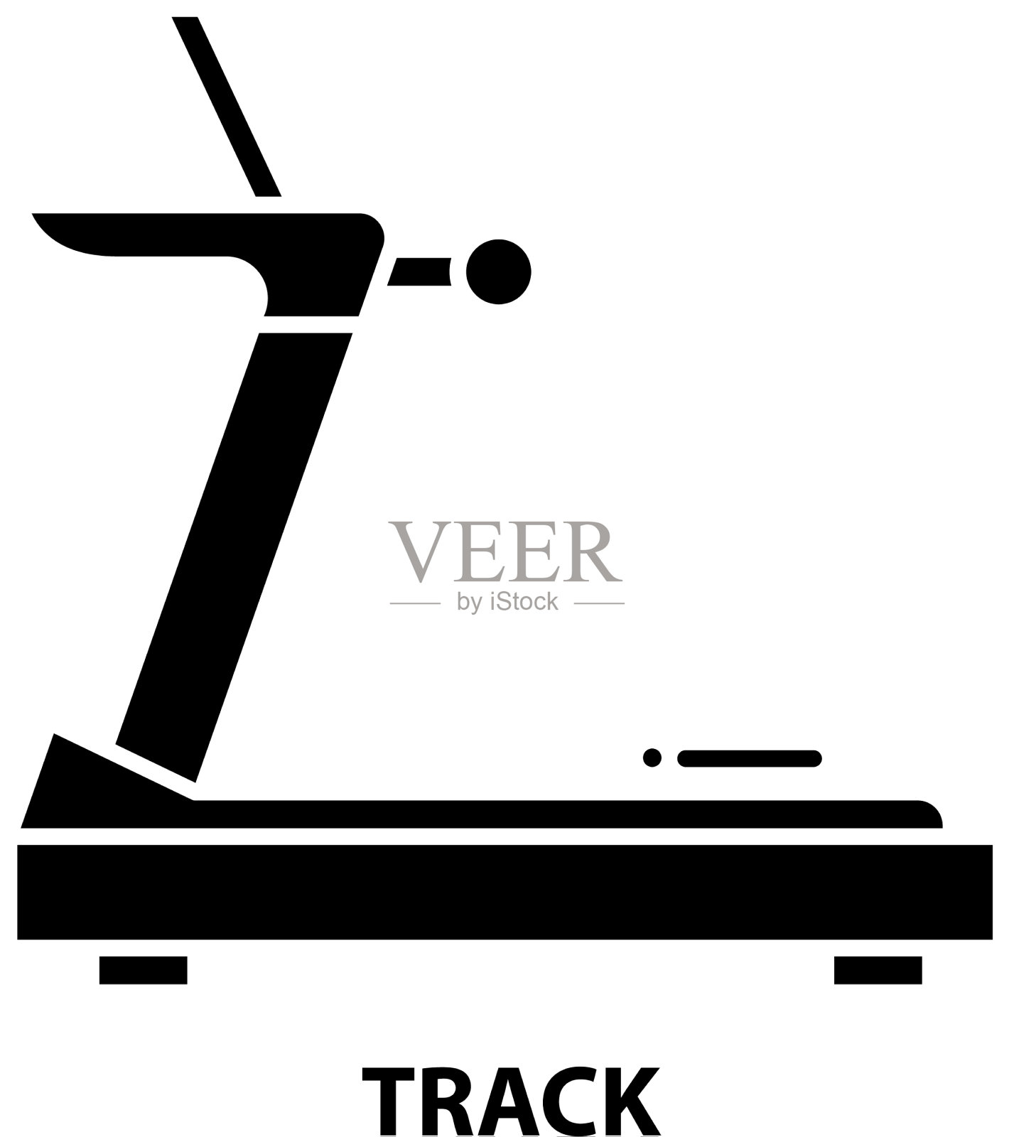 跟踪图标黑色标志与可编辑插画图片素材