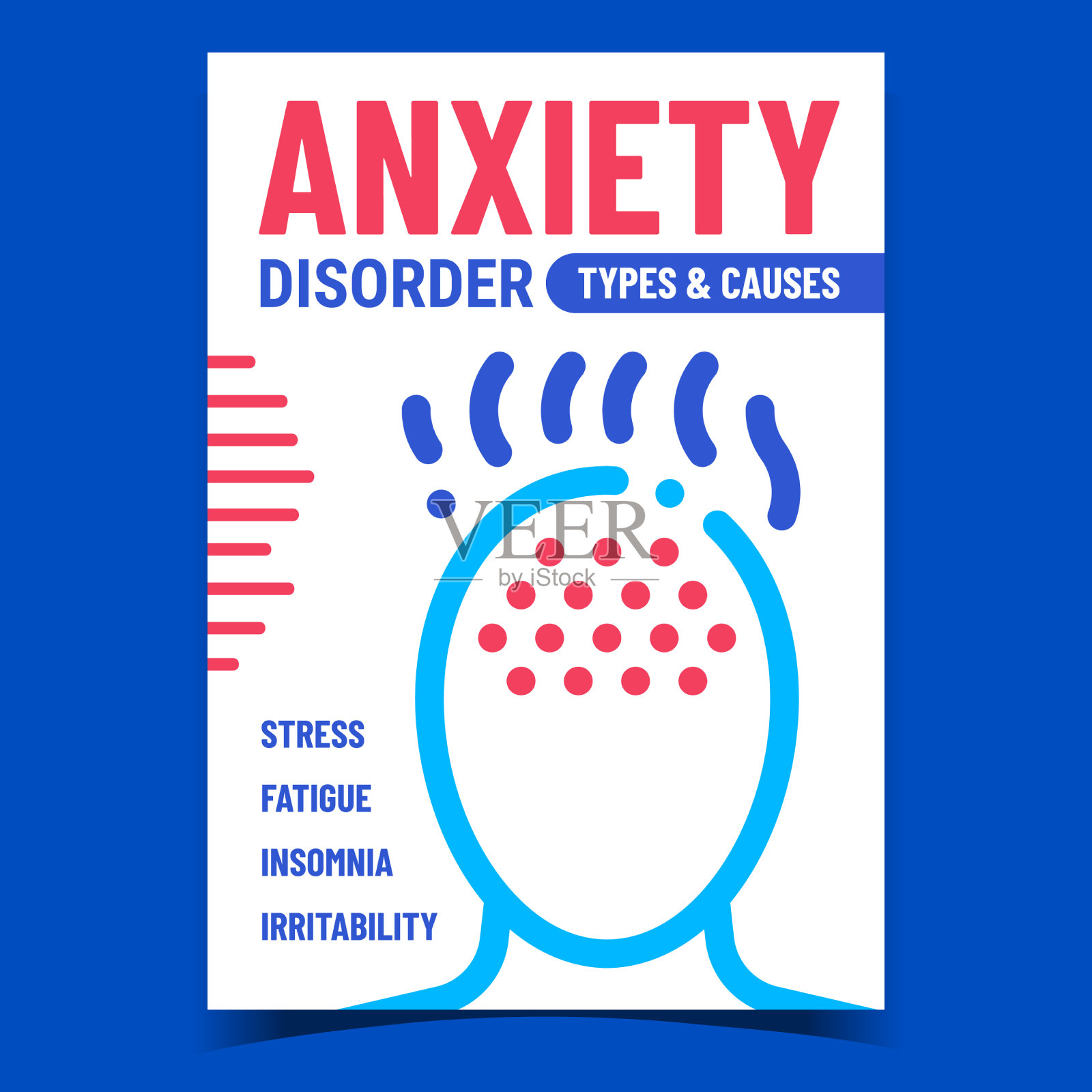 焦虑障碍创意推广横幅插画图片素材