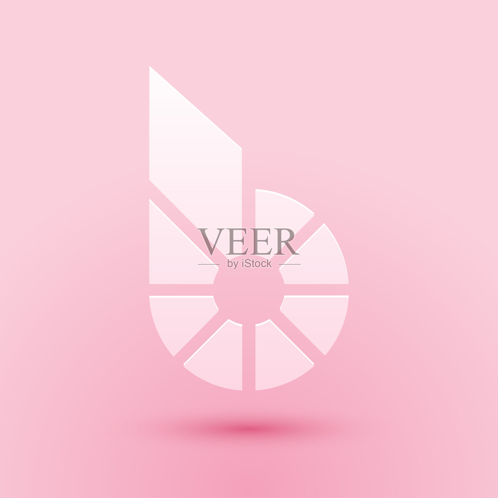 剪纸加密货币币比特股BTS图标插画图片素材