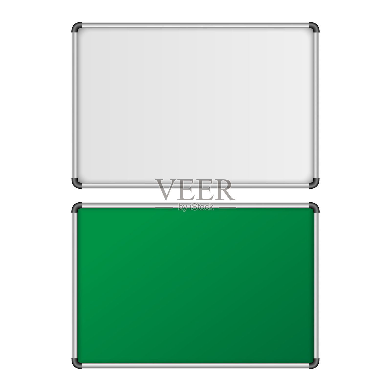 绿色和白色的黑板背景插画图片素材