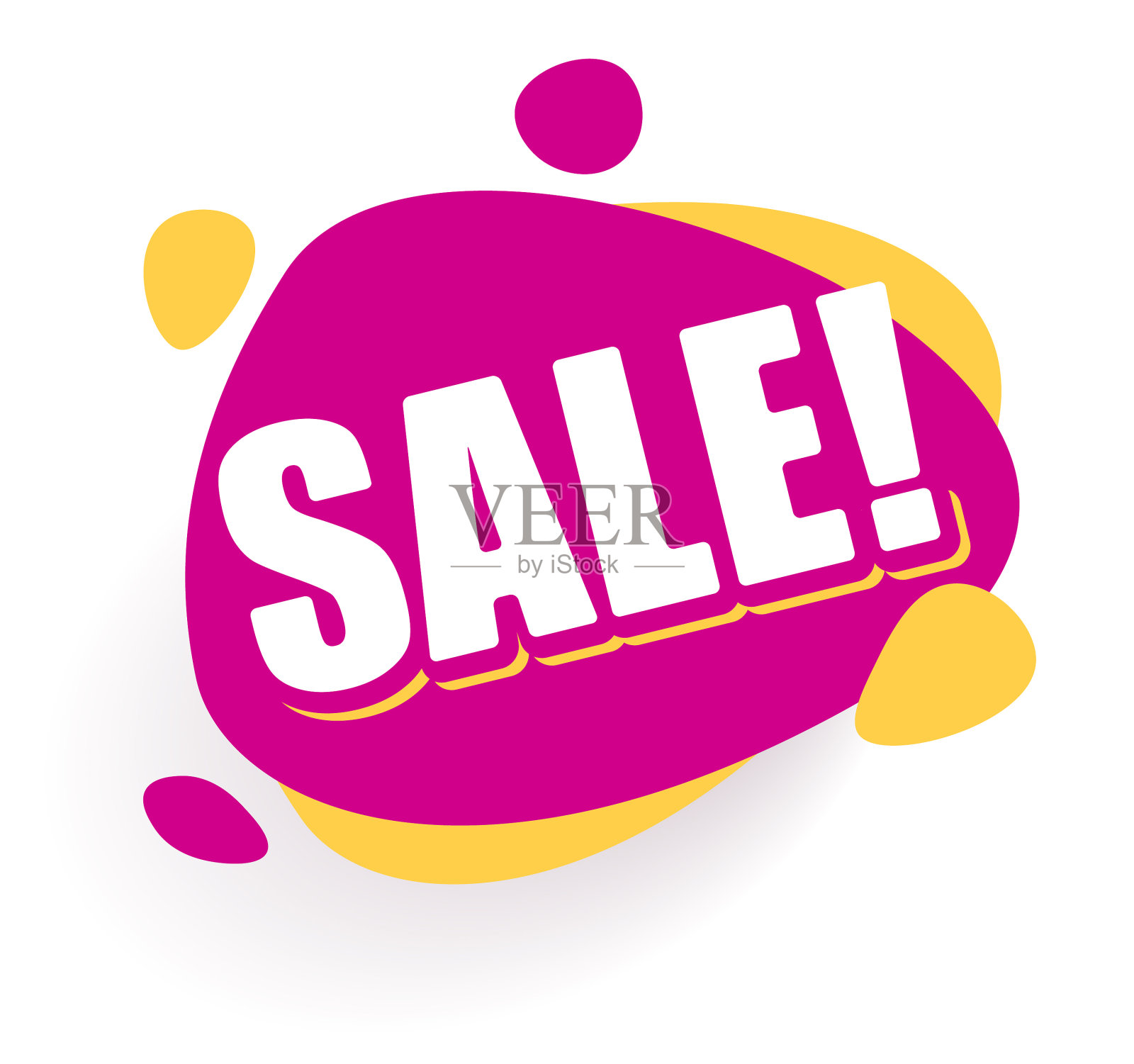 贴纸销售紫圆演讲泡推广设计元素图片