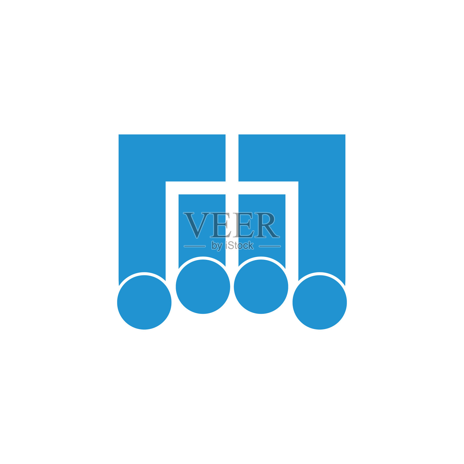 抽象字母m点几何标志设计元素图片