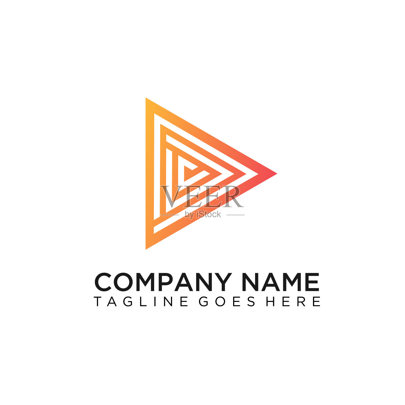 玩标志概念媒体标志抽象好玩的玩设计元素图片