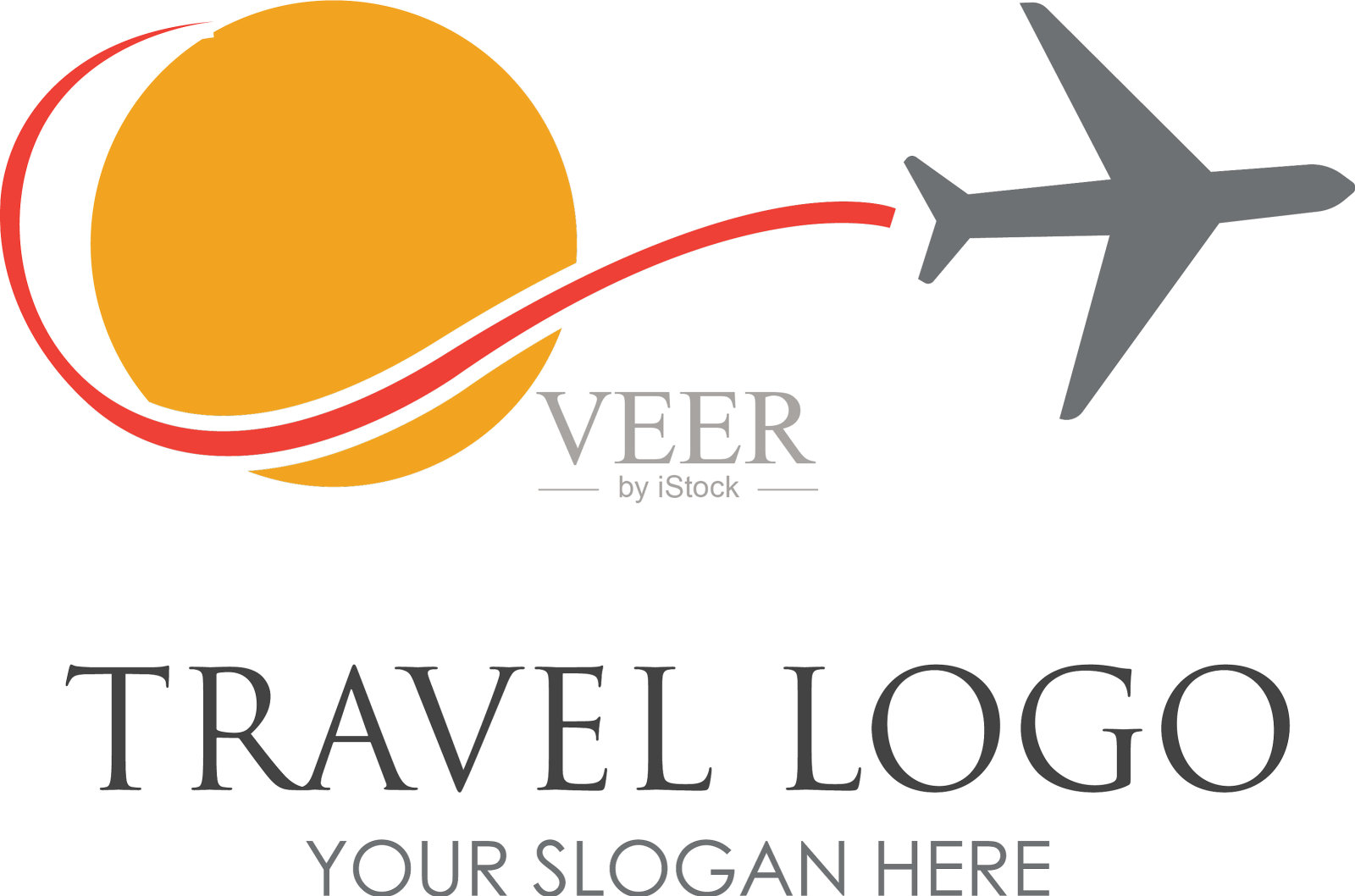 旅游标志图标设计模板插画图片素材