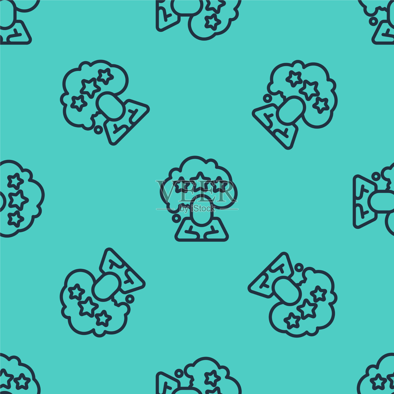 黑线五星客户产品评级插画图片素材