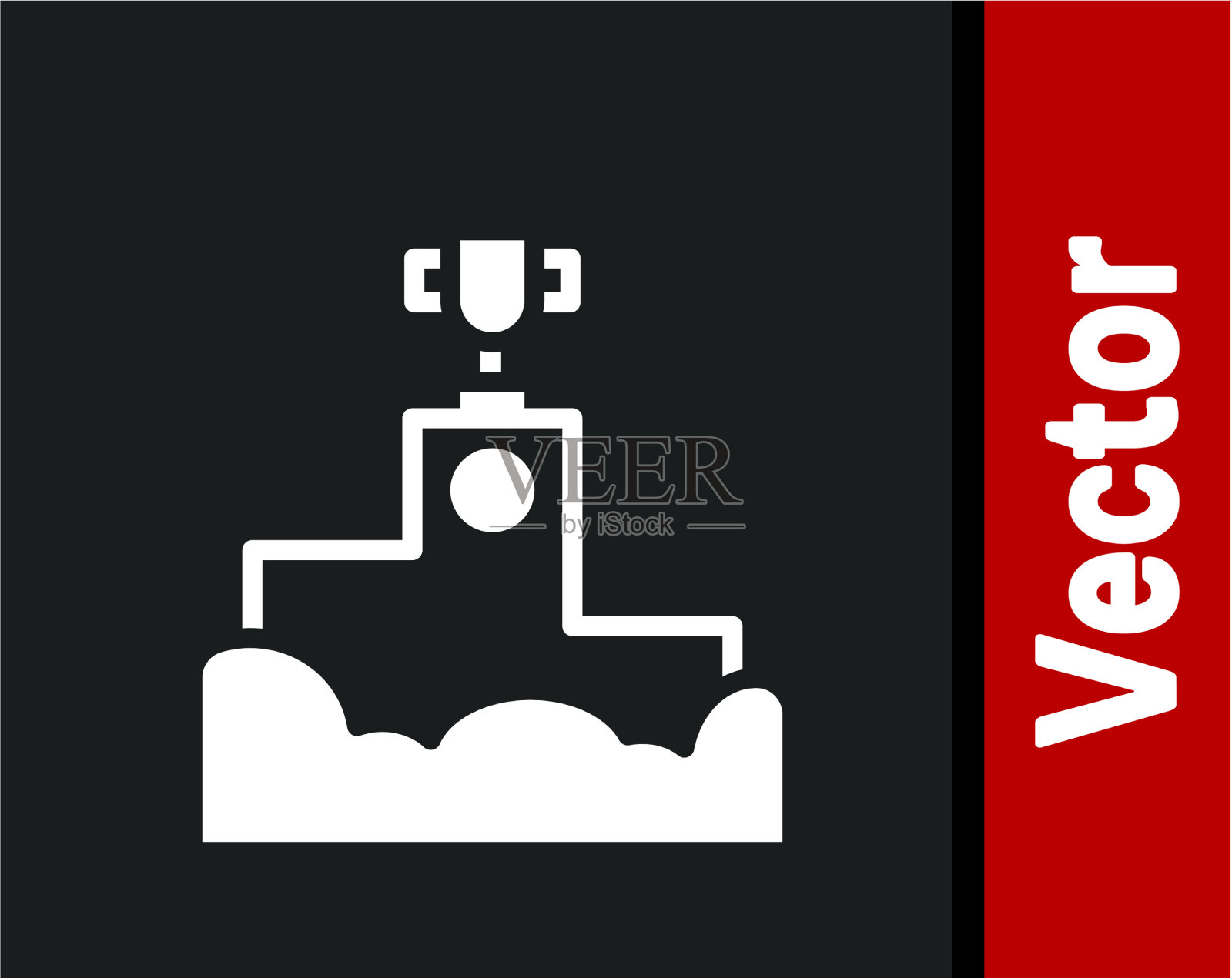 白色奖章上的体育冠军领奖台图标图标素材