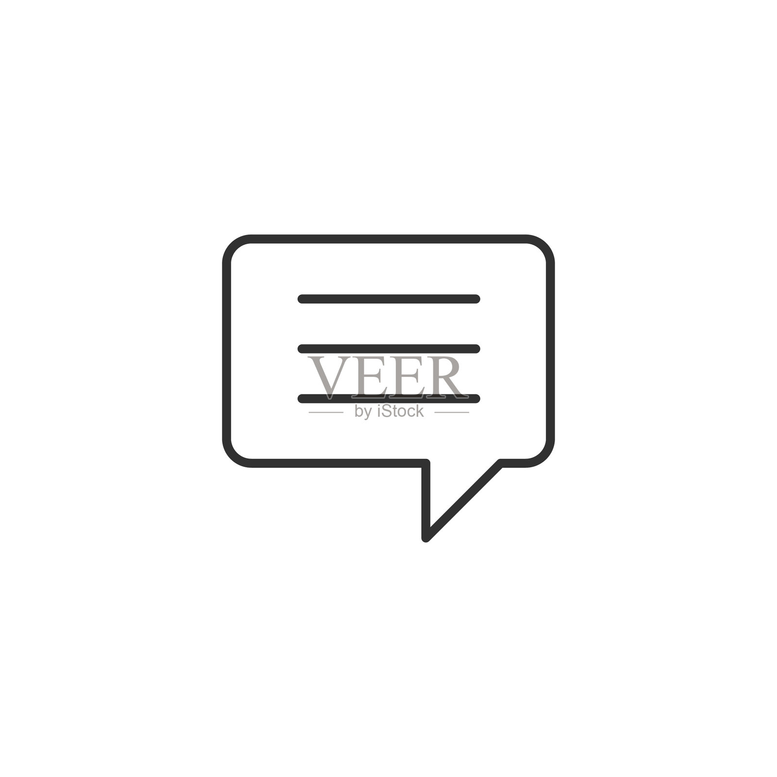 聊天线性图标聊天语音泡泡广场图标素材