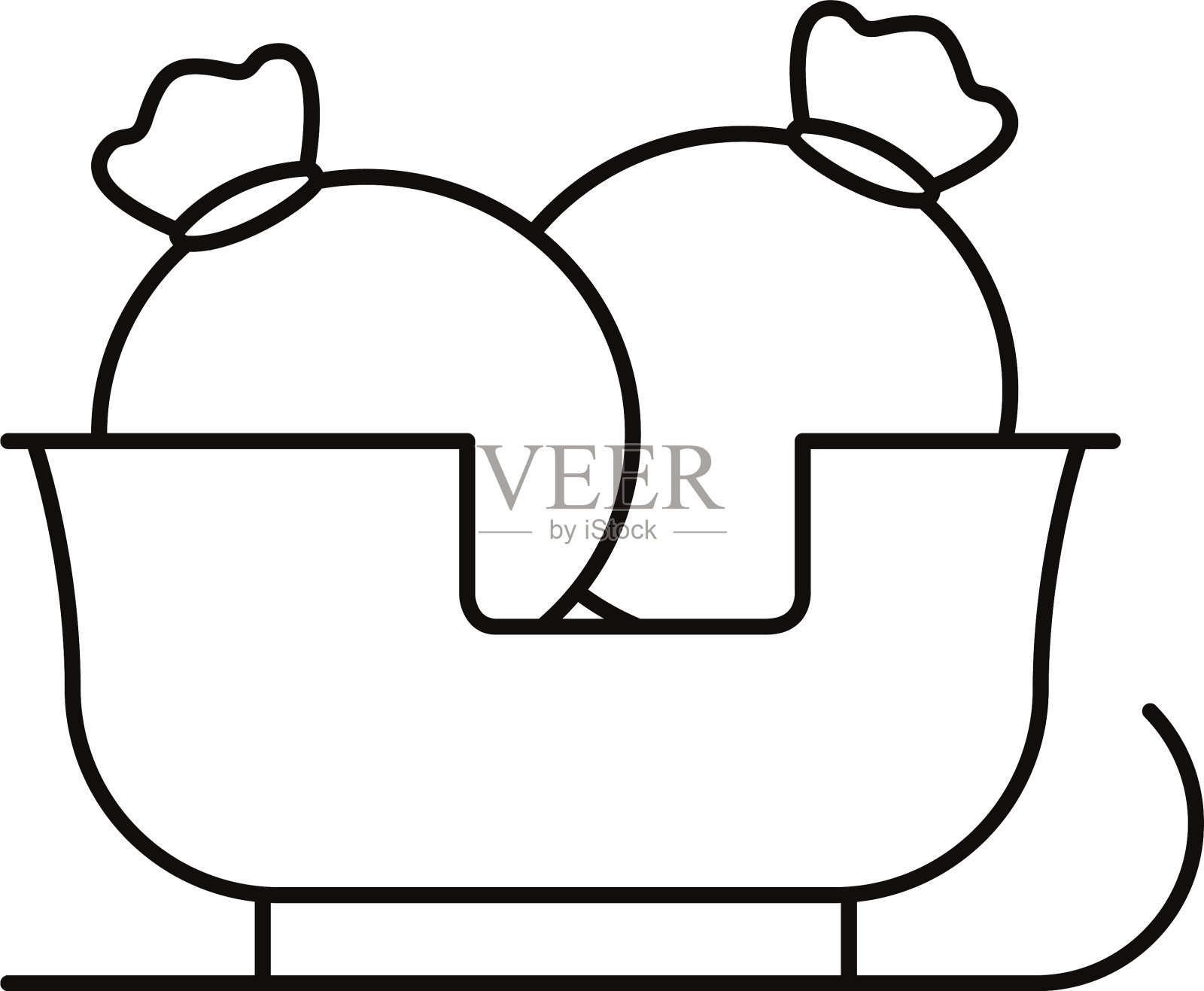 圣诞快乐，快乐雪橇，礼品袋行设计元素图片