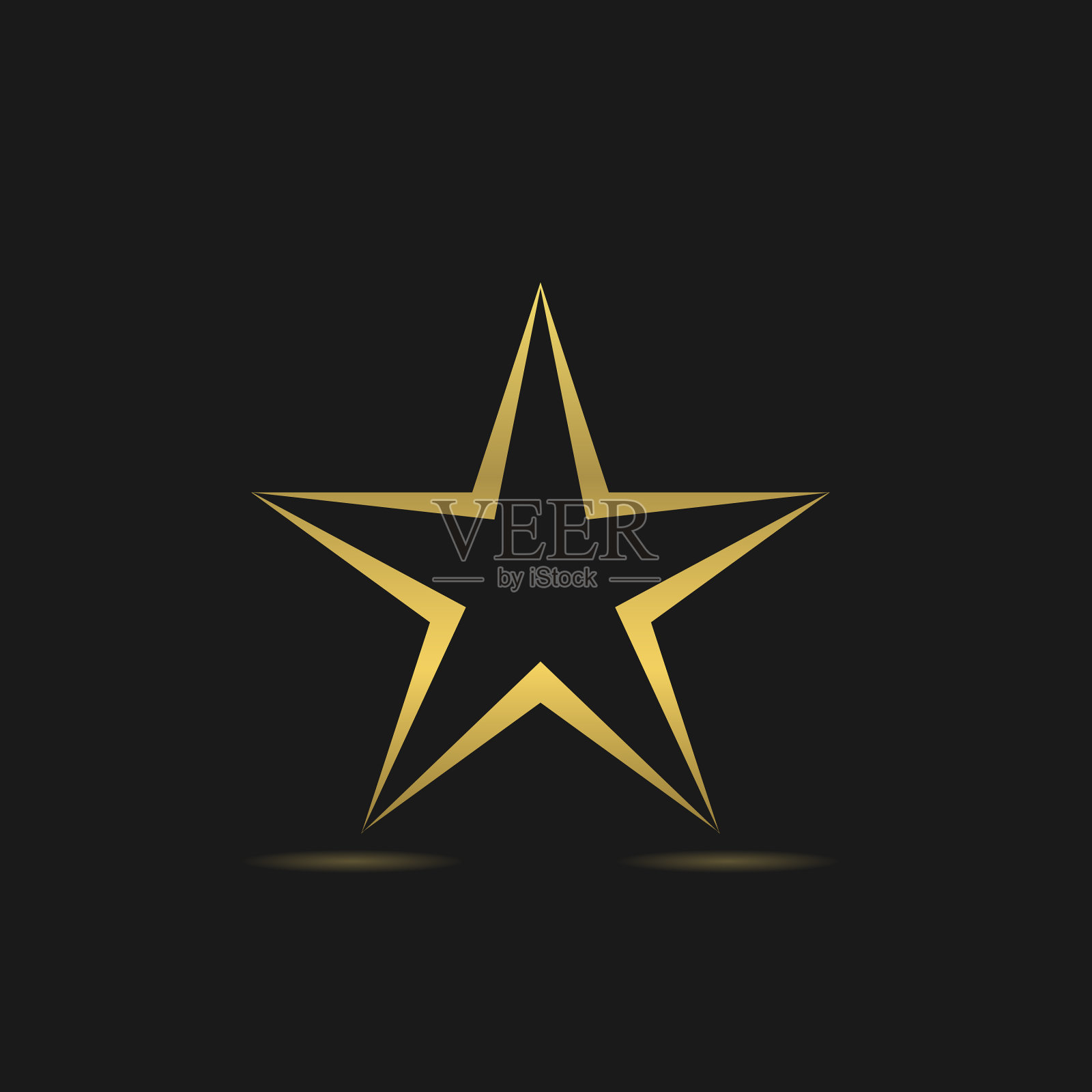 黑色背景上的金星插画图片素材