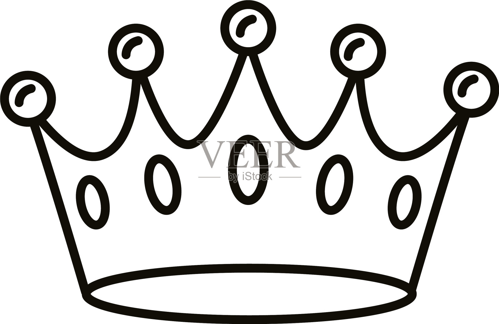 王冠皇室线风格设计元素图片