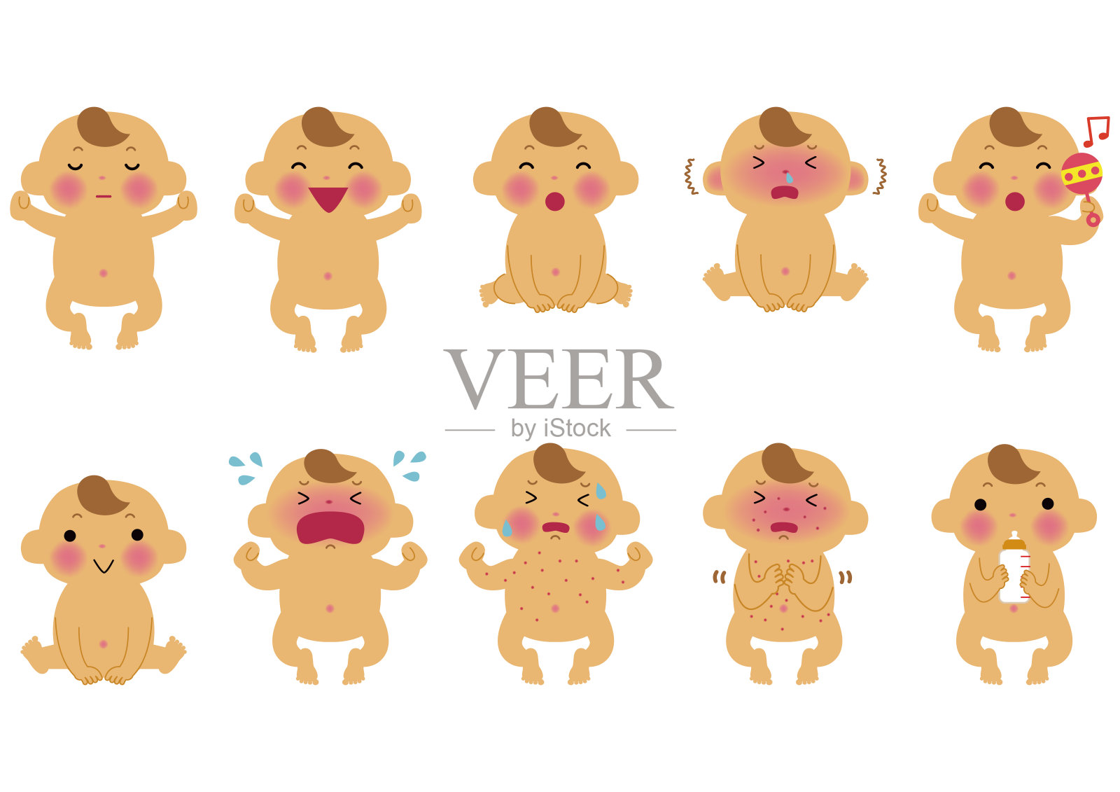 新生儿插画集插画图片素材