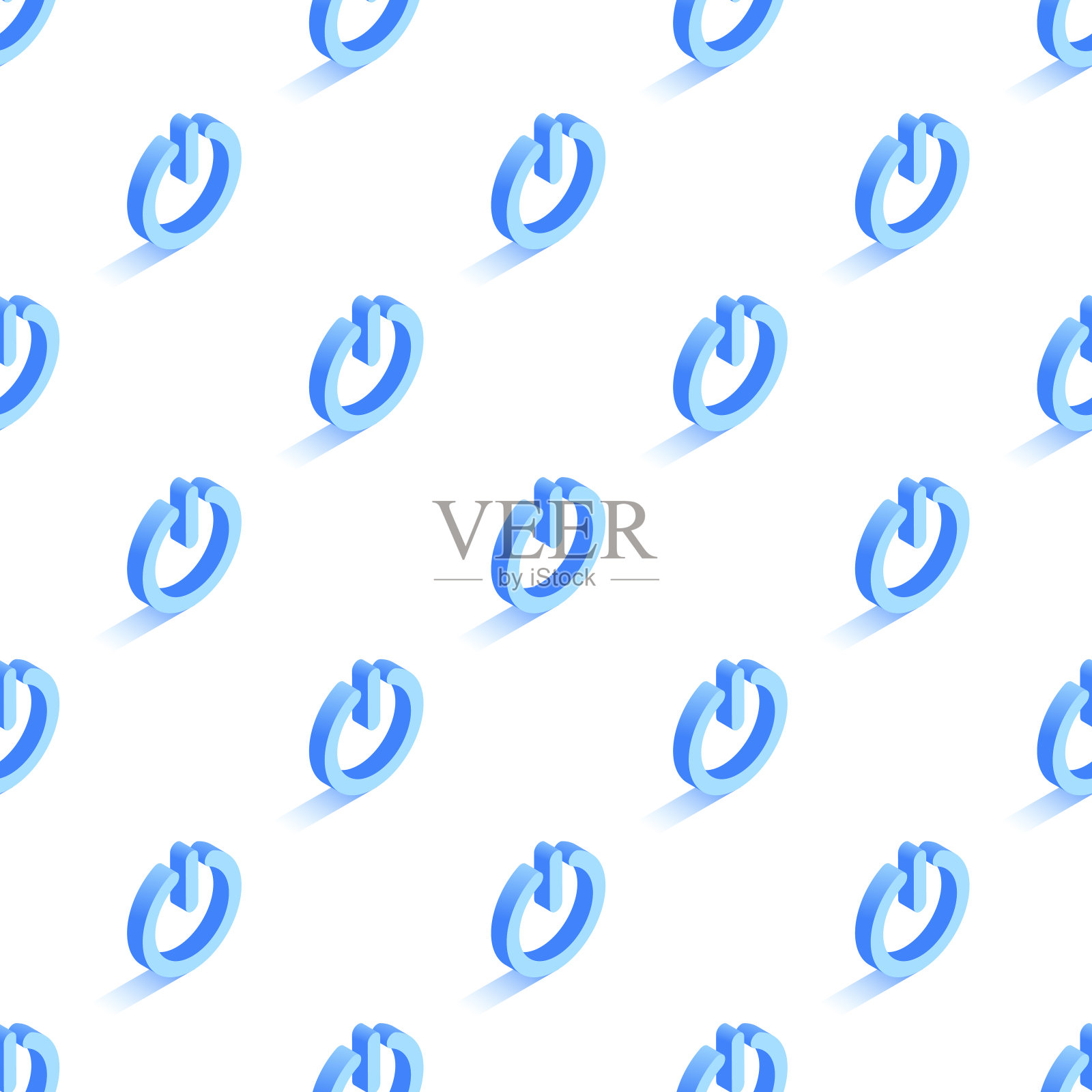 3d关闭开关图标。无缝模式。插画图片素材