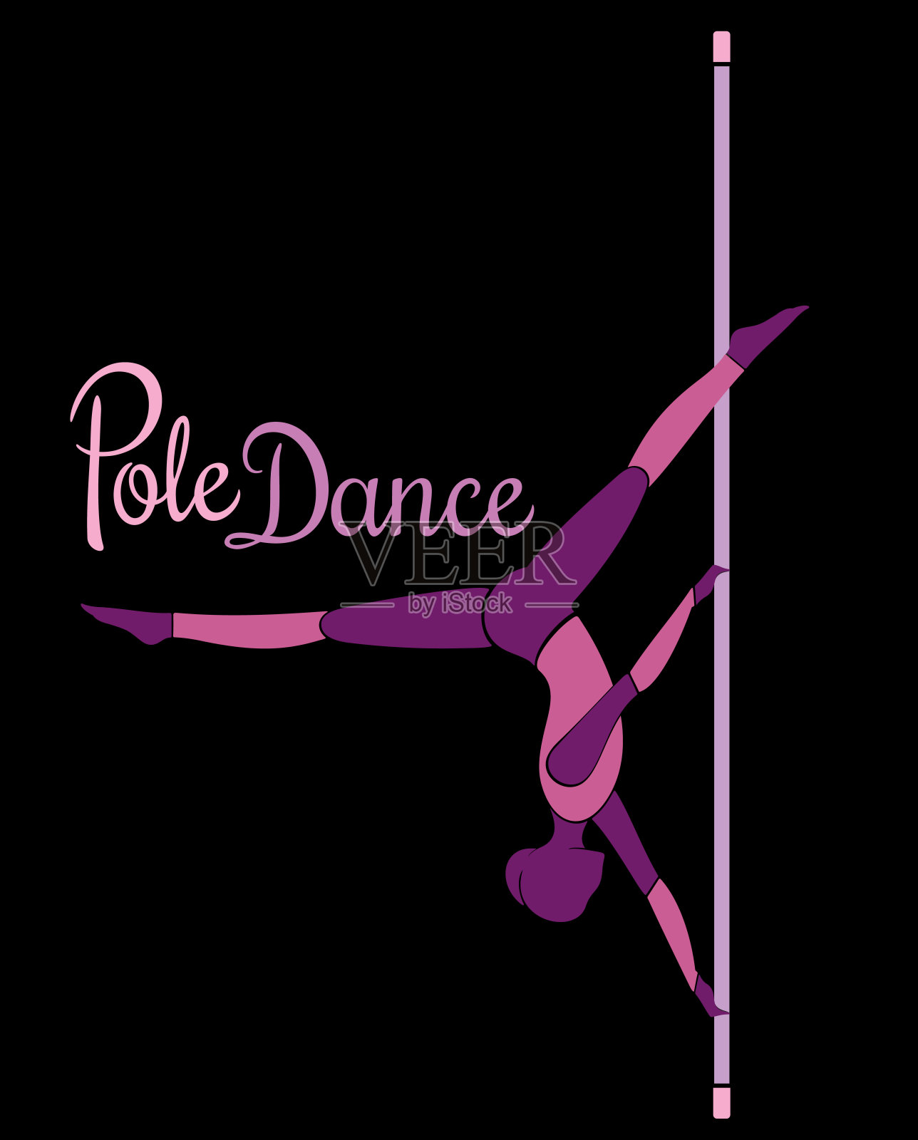 钢管舞插画图片素材