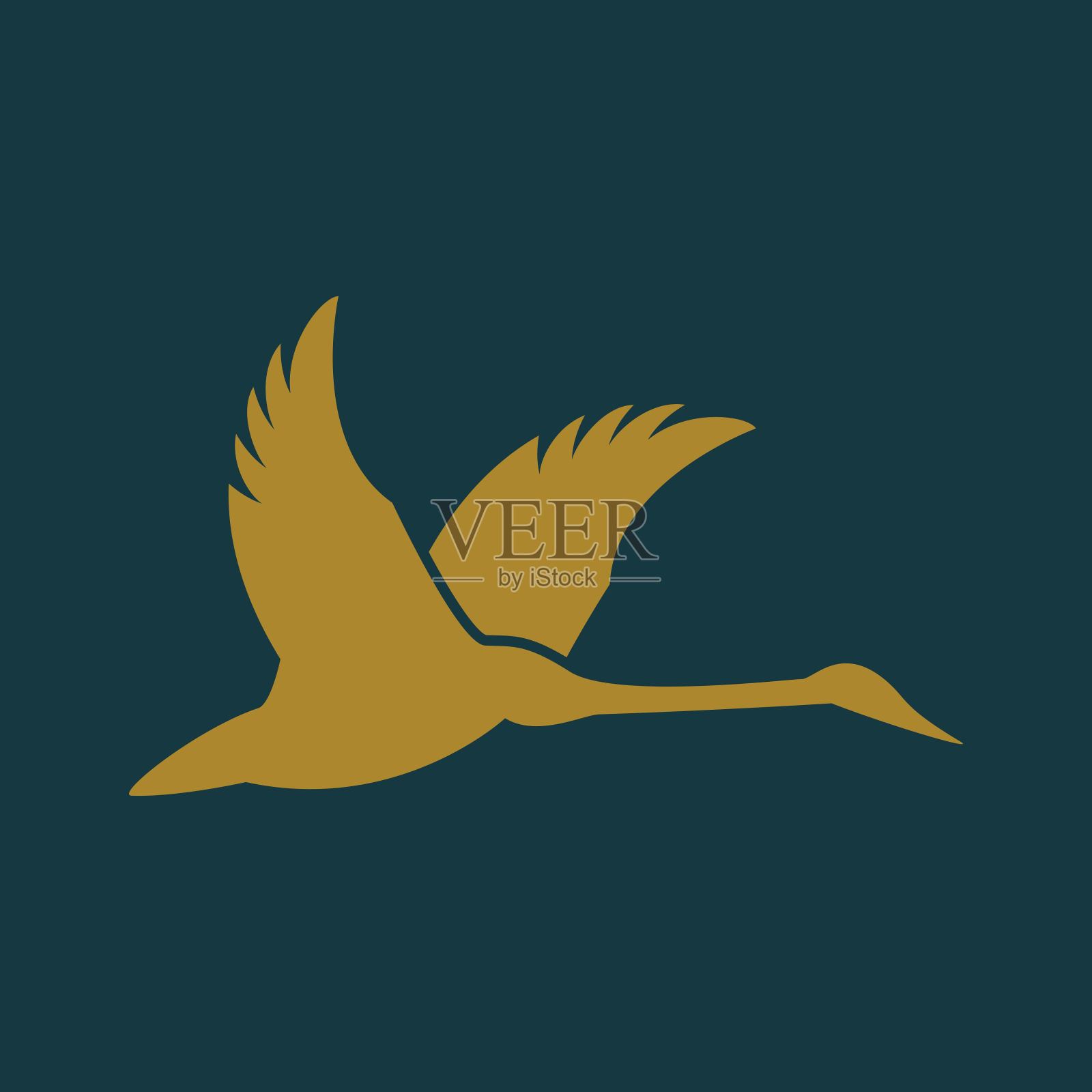 天鹅标志图像插图插画图片素材