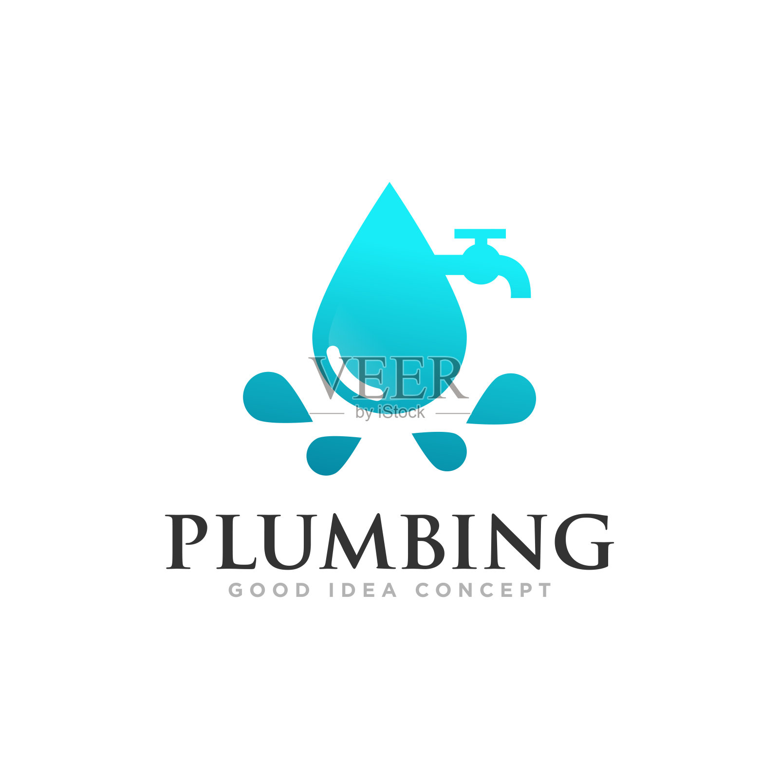 管道标志图标设计矢量插画图片素材