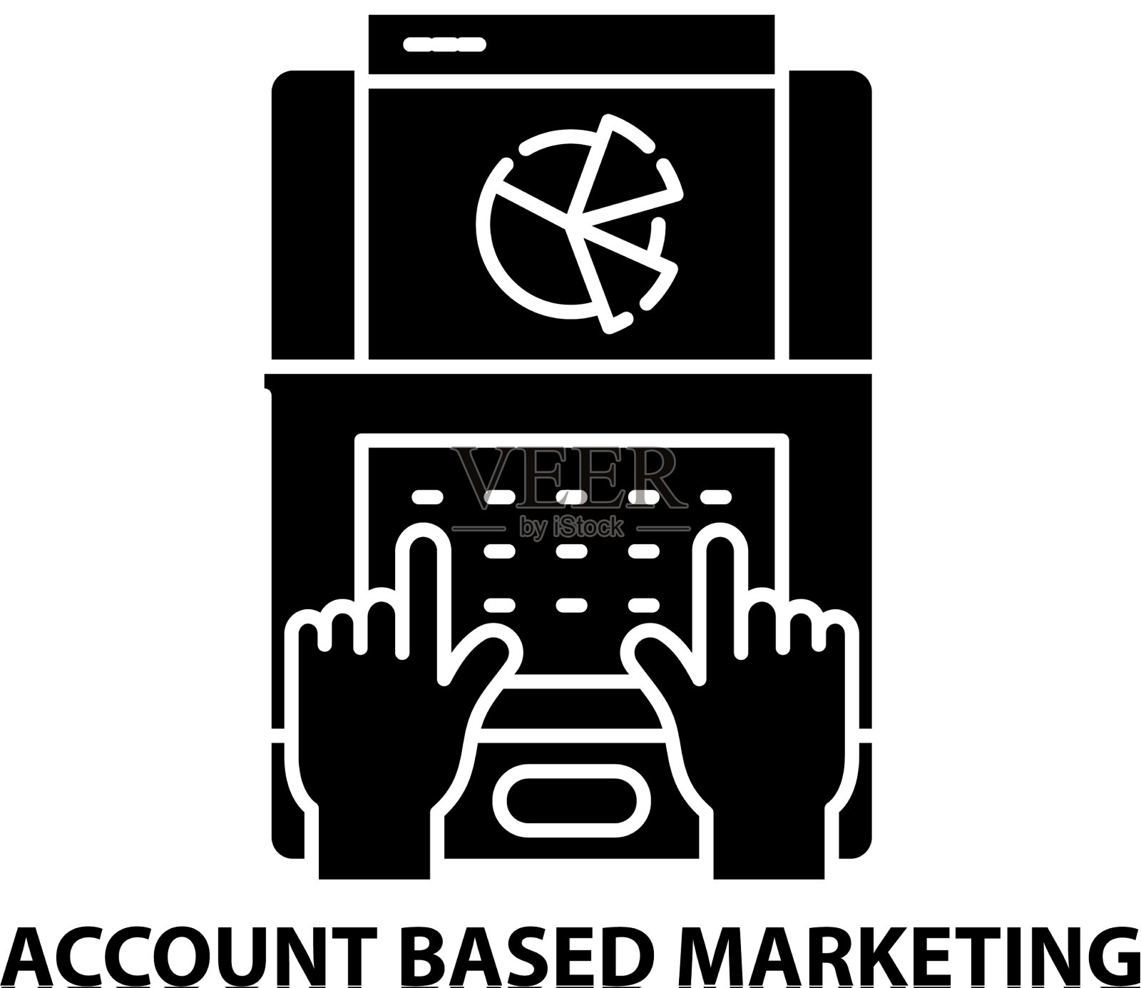 基于帐户的营销图标黑色标志插画图片素材