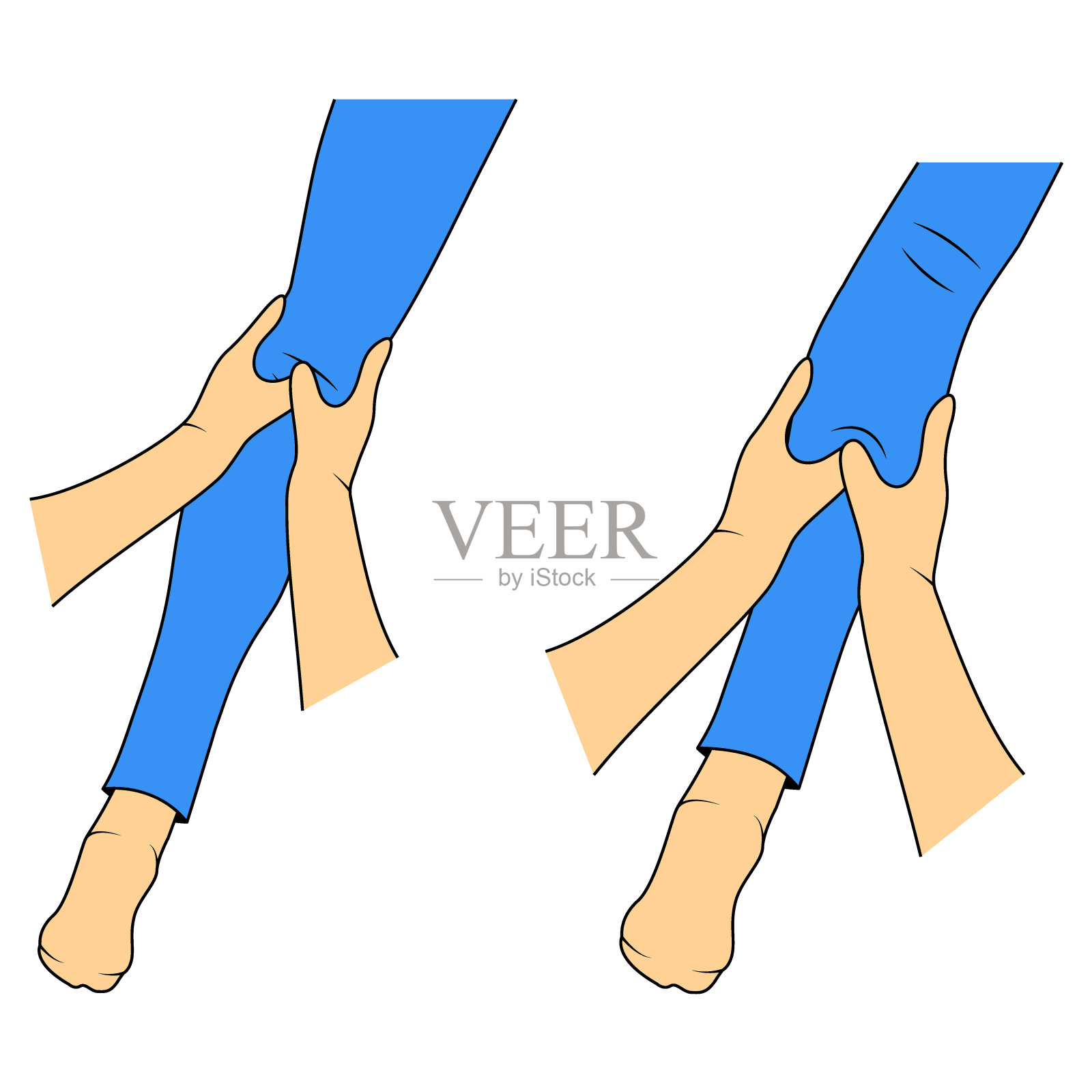 按摩。Yumeiho疗法。按摩技巧的操作说明设计元素图片