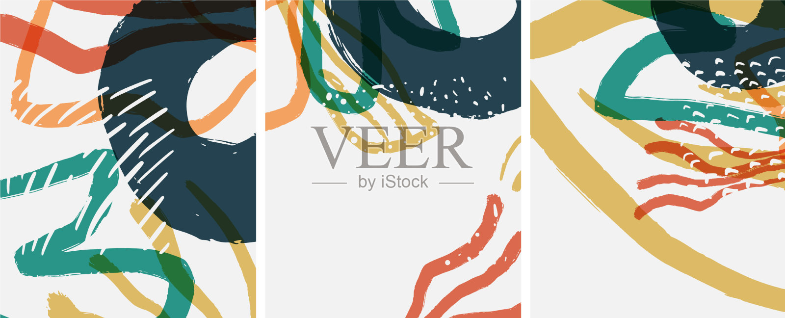 社交媒体抽象背景抽象手插画图片素材