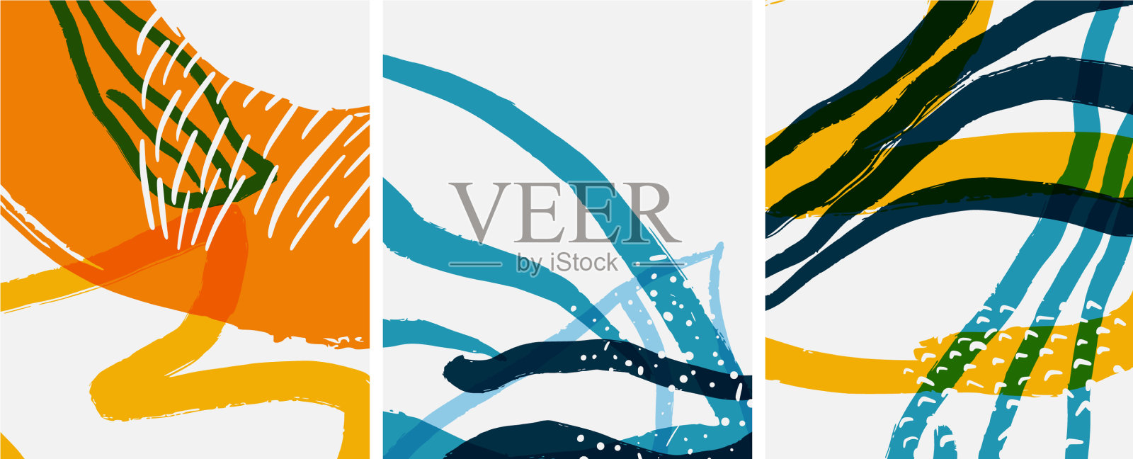 社交媒体抽象背景抽象手插画图片素材