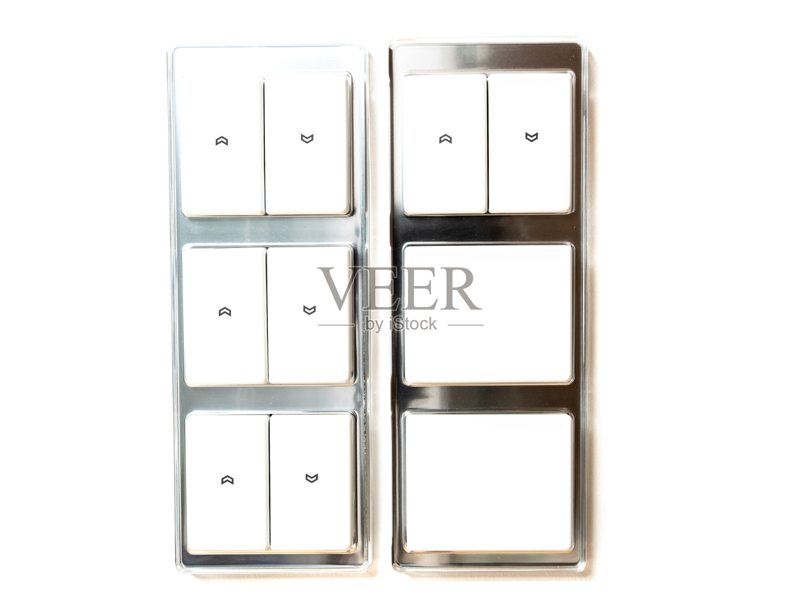 灯光开关在公寓孤立的白色背景照片摄影图片