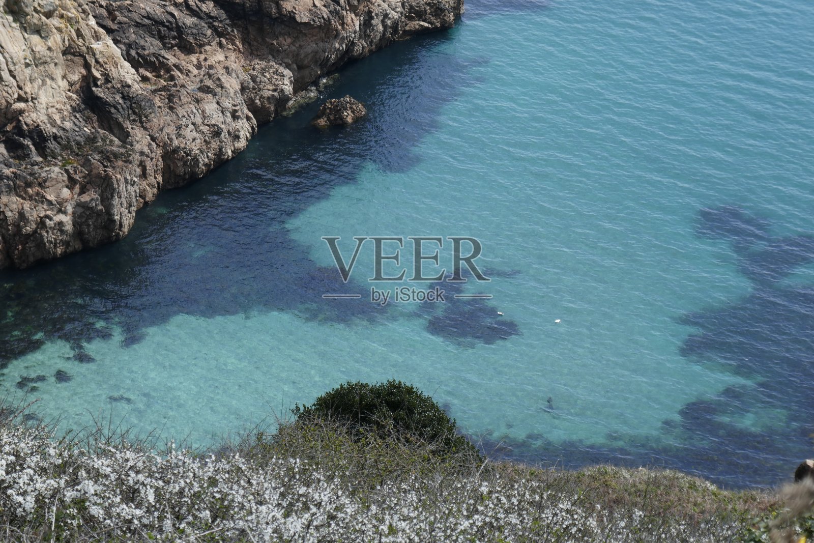 根西岛美丽的海景照片摄影图片