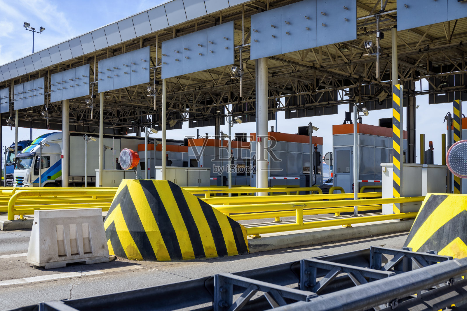 波兰A4高速公路收费站照片摄影图片