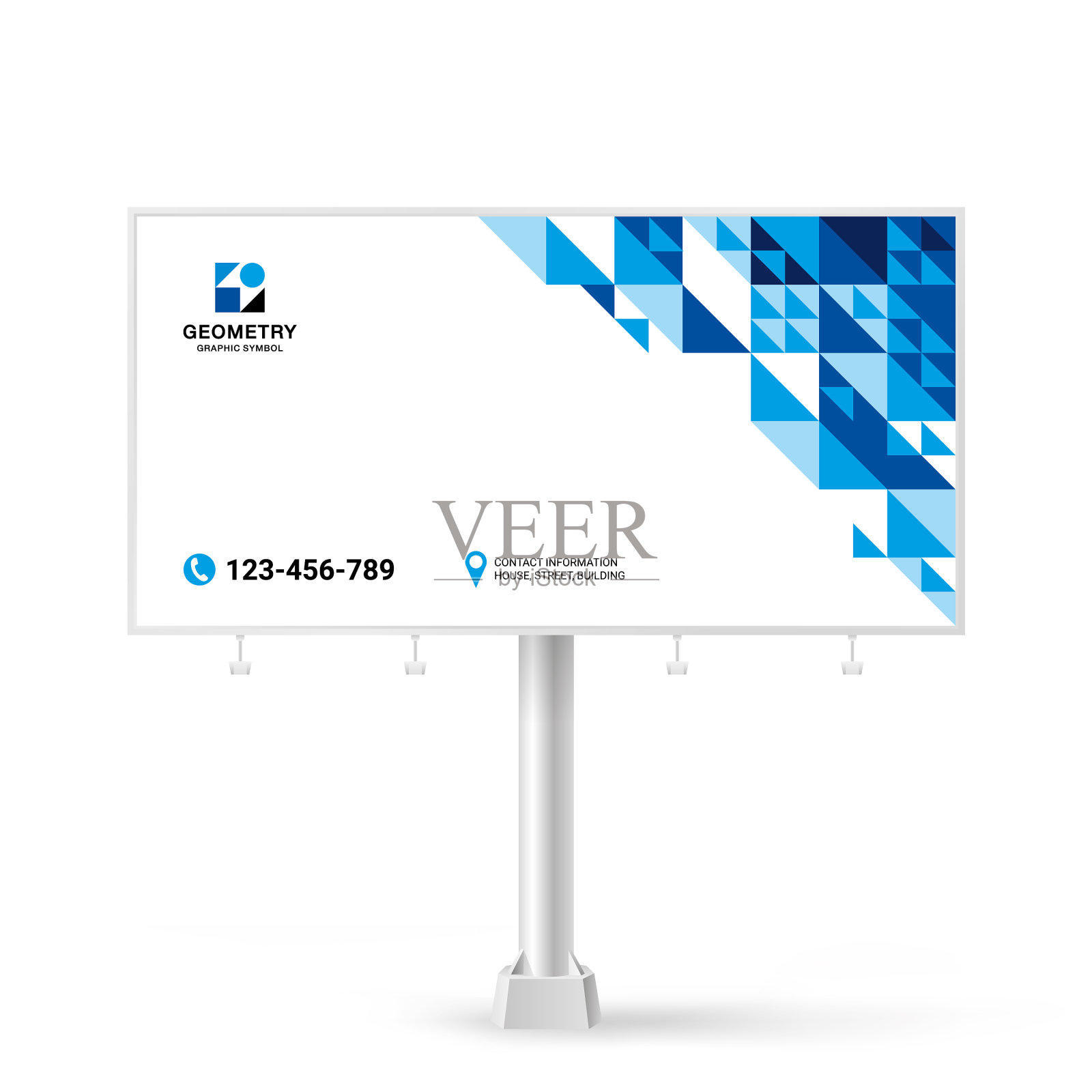 广告牌设计是一种现代的广告牌放置方式插画图片素材