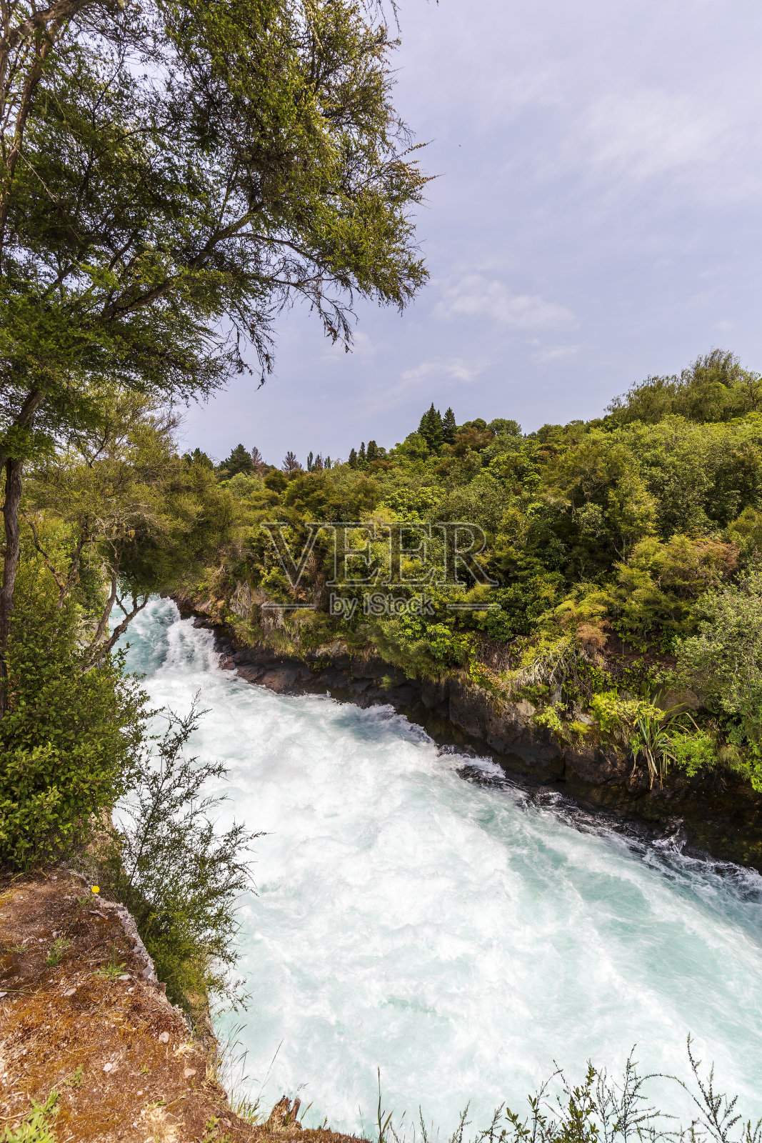 新西兰陶波的胡卡瀑布照片摄影图片