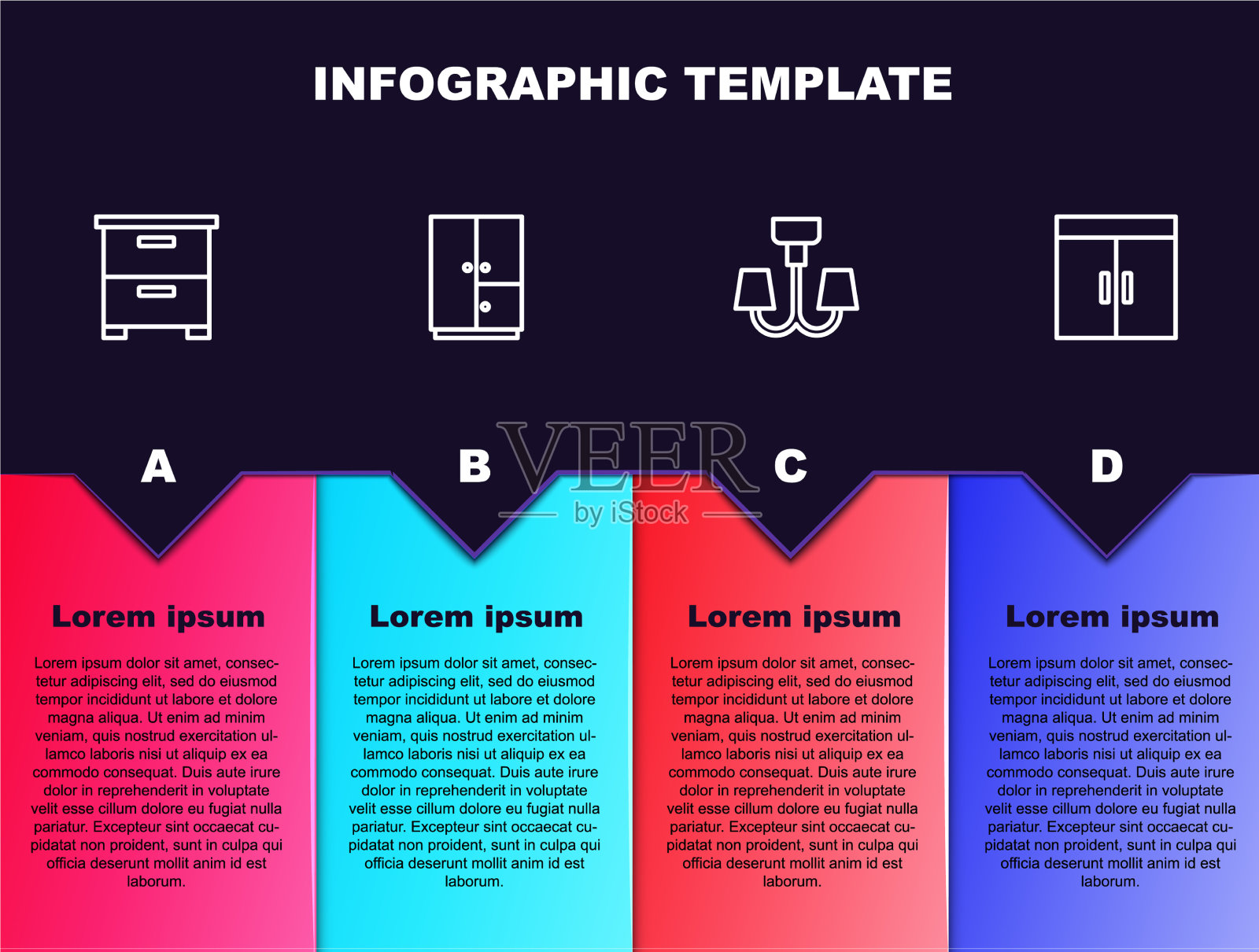 套线家具床头柜衣柜图标素材