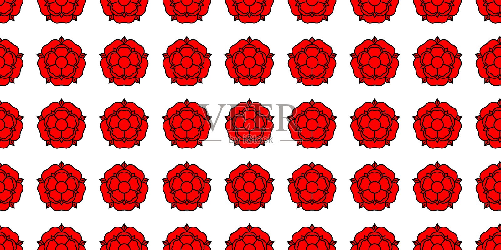 Tudoe玫瑰的英国矢量插图。插画图片素材