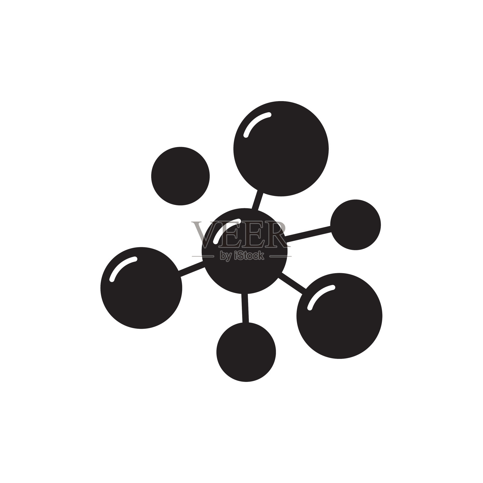 原子分子标志图标设计模板图标素材