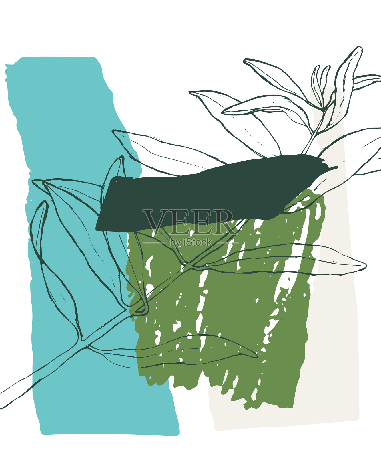 手绘画板设计元素图片