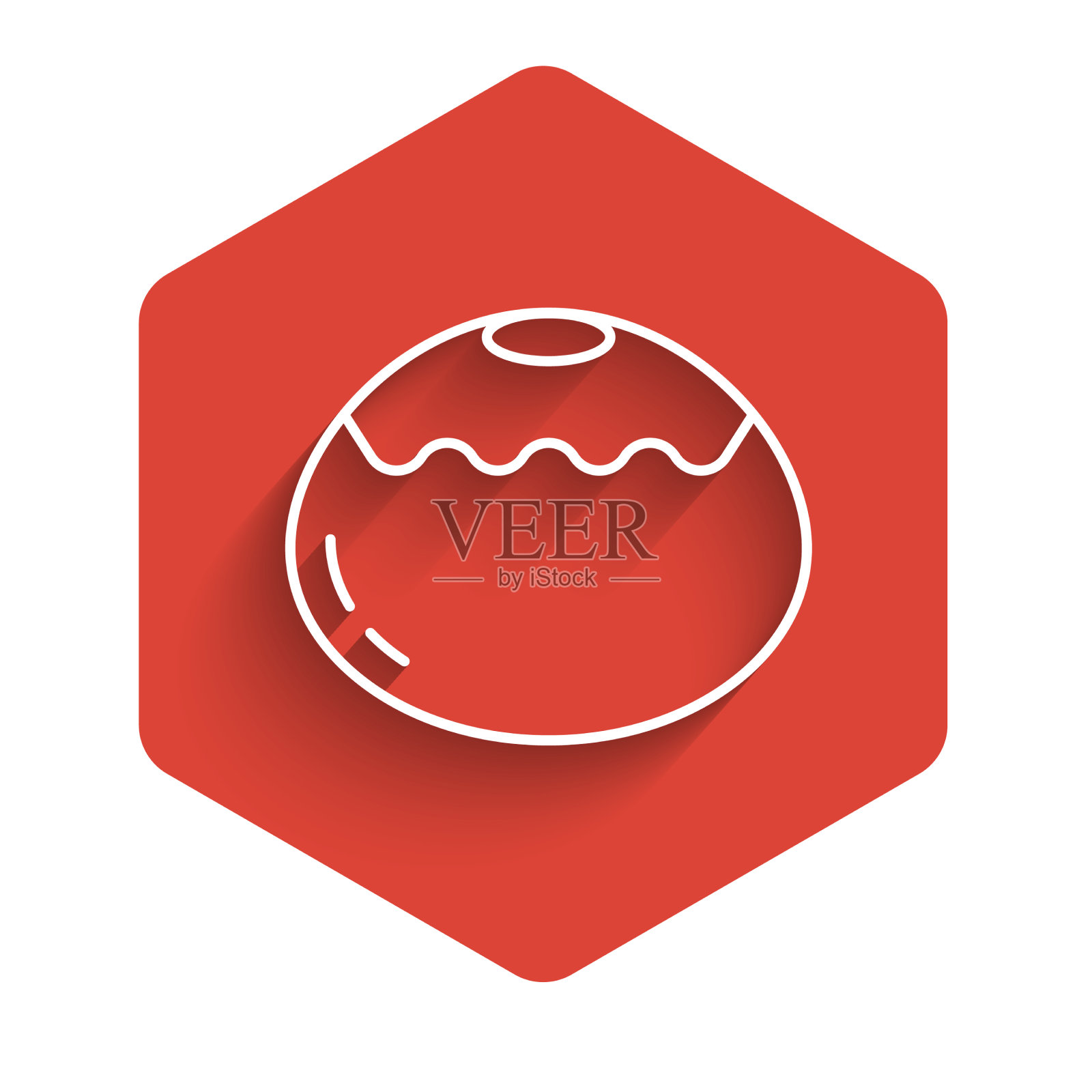 白线犹太甜品面包店图标孤立与插画图片素材