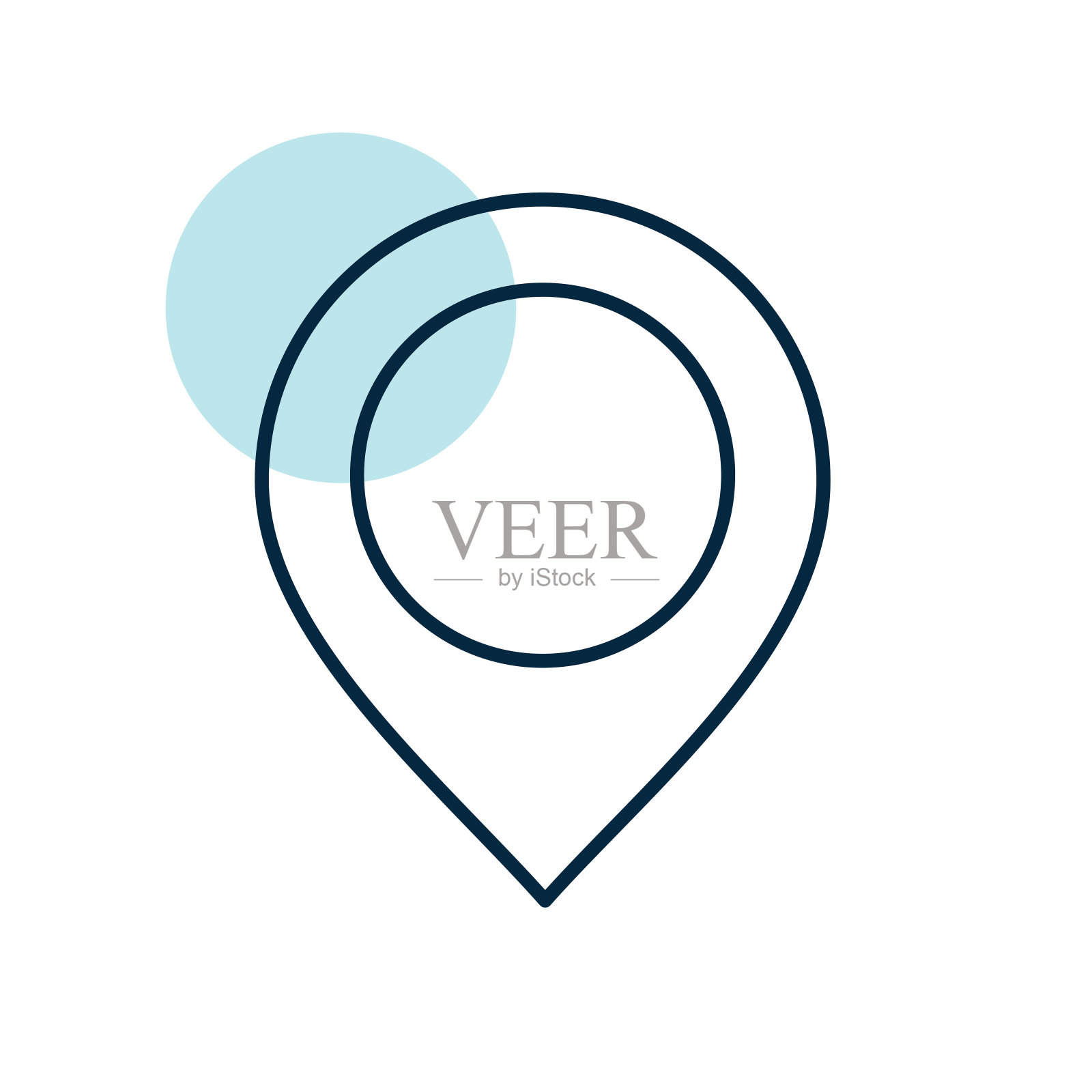 销地图图标。地图指针。地图标记插画图片素材