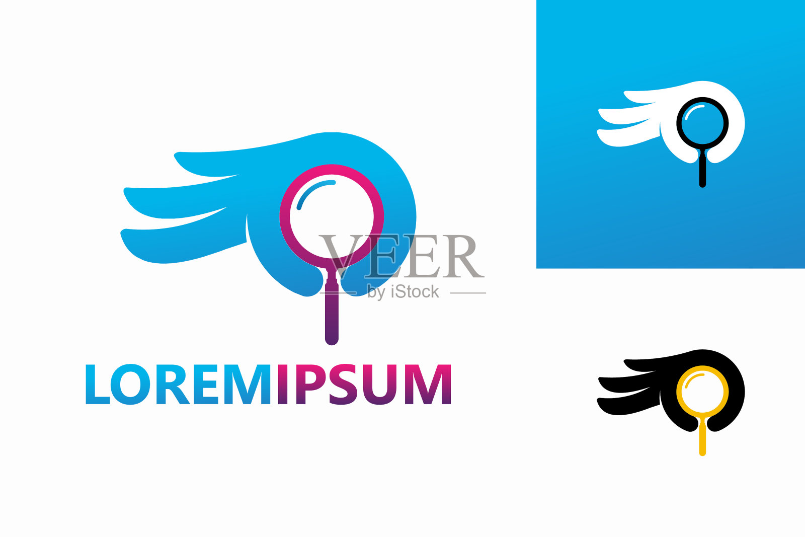 好的搜索标志模板设计矢量，会徽，设计概念，创意符号，图标设计元素图片