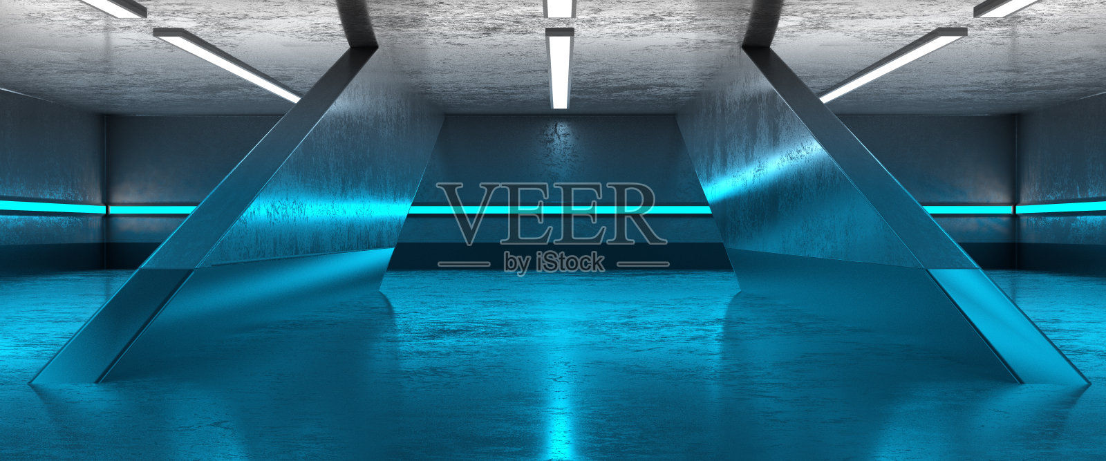 有柱子的大暗室照片摄影图片