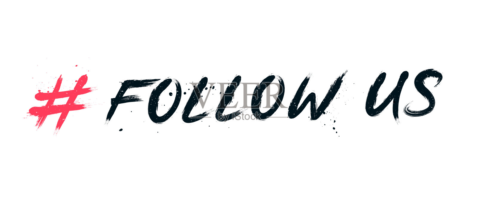 矢量插图跟随我们的标签符号为网页和移动应用程序设计。插画图片素材